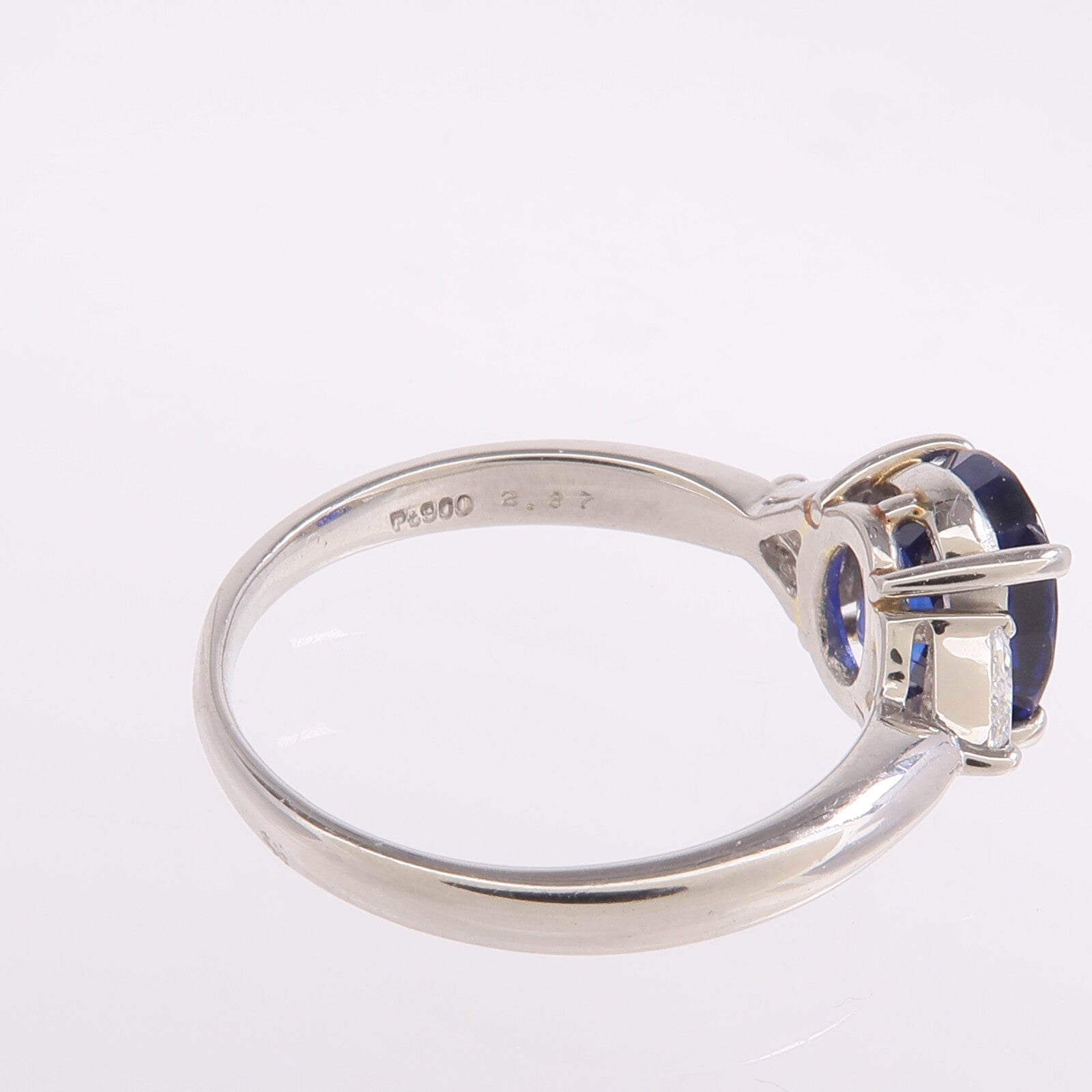 JEWELRY PT900鉑金Sapphire Diamond Ring藍寶石/鑽石戒指