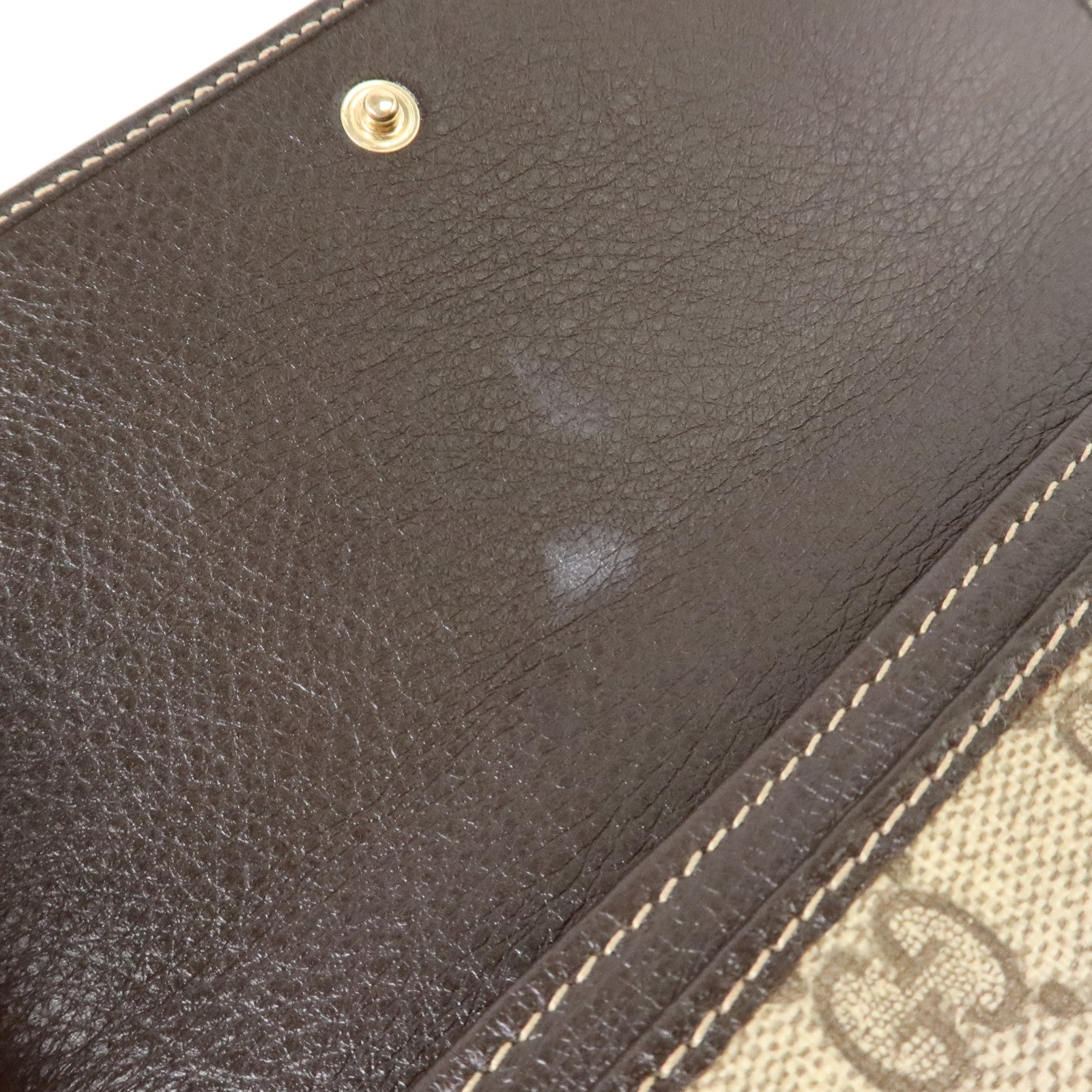 GUCCI 塗層帆布Long Wallet金扣長錢包