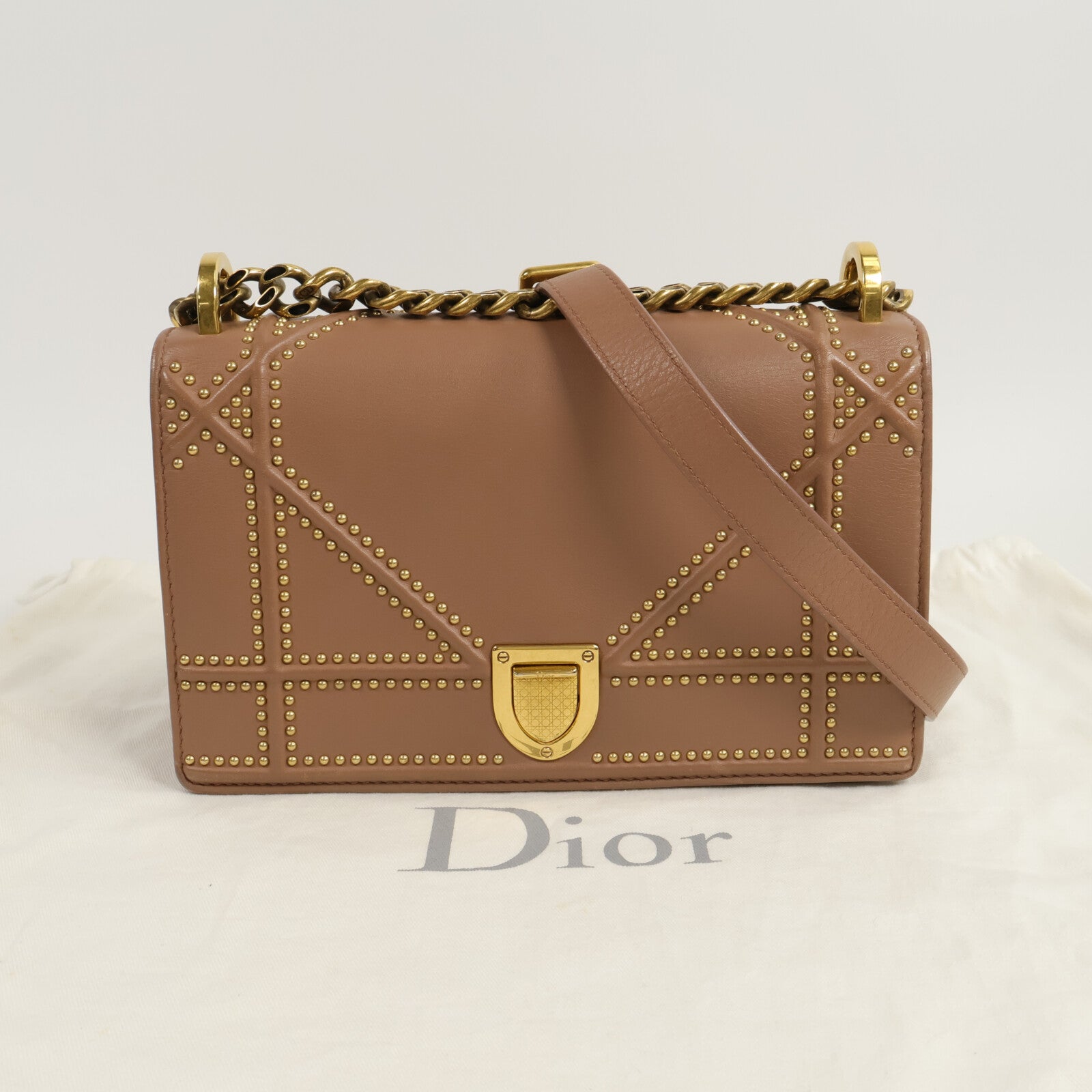Dior 牛皮皮革Shoulder Bag鏈帶肩背袋