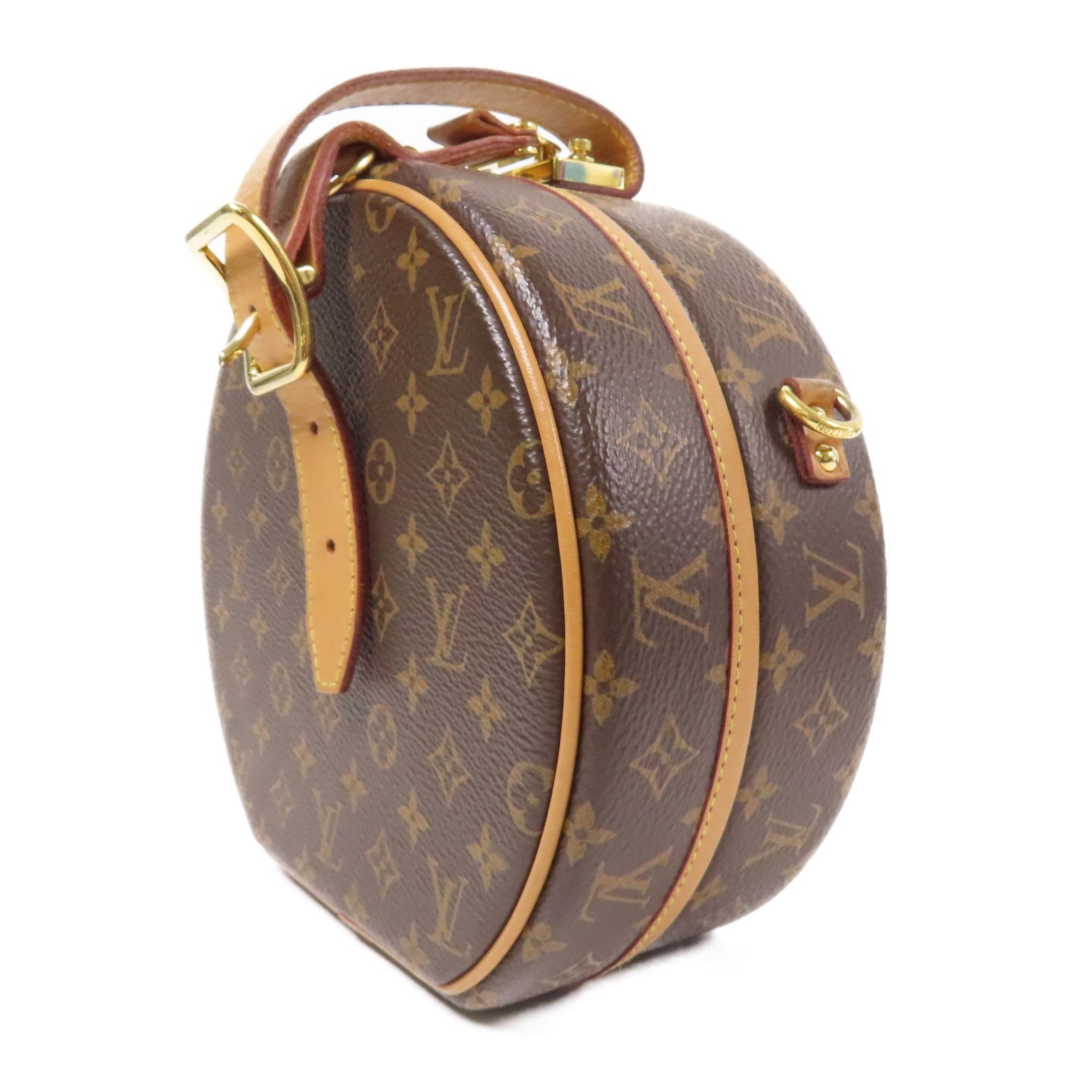 LOUIS VUITTON Monogram Petite Boite Chapeau金扣手挽肩背兩用袋