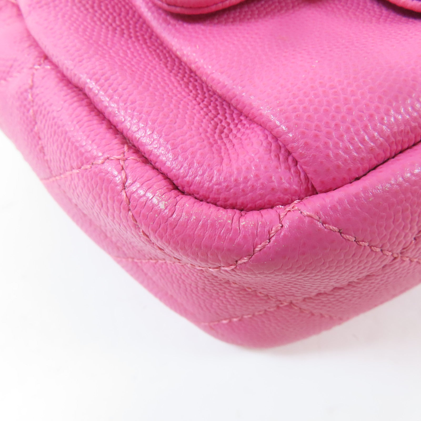 CHANEL 【激減優惠】菱格Caviar皮革Chain Shoulder Bag金扣鏈帶肩背袋粉紅色