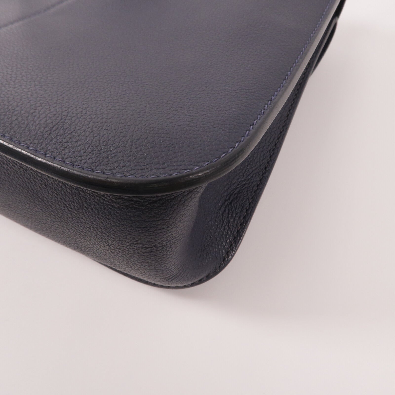 HERMES Evercolor皮革Halzan 25手挽肩背兩用袋Bleu Nuit