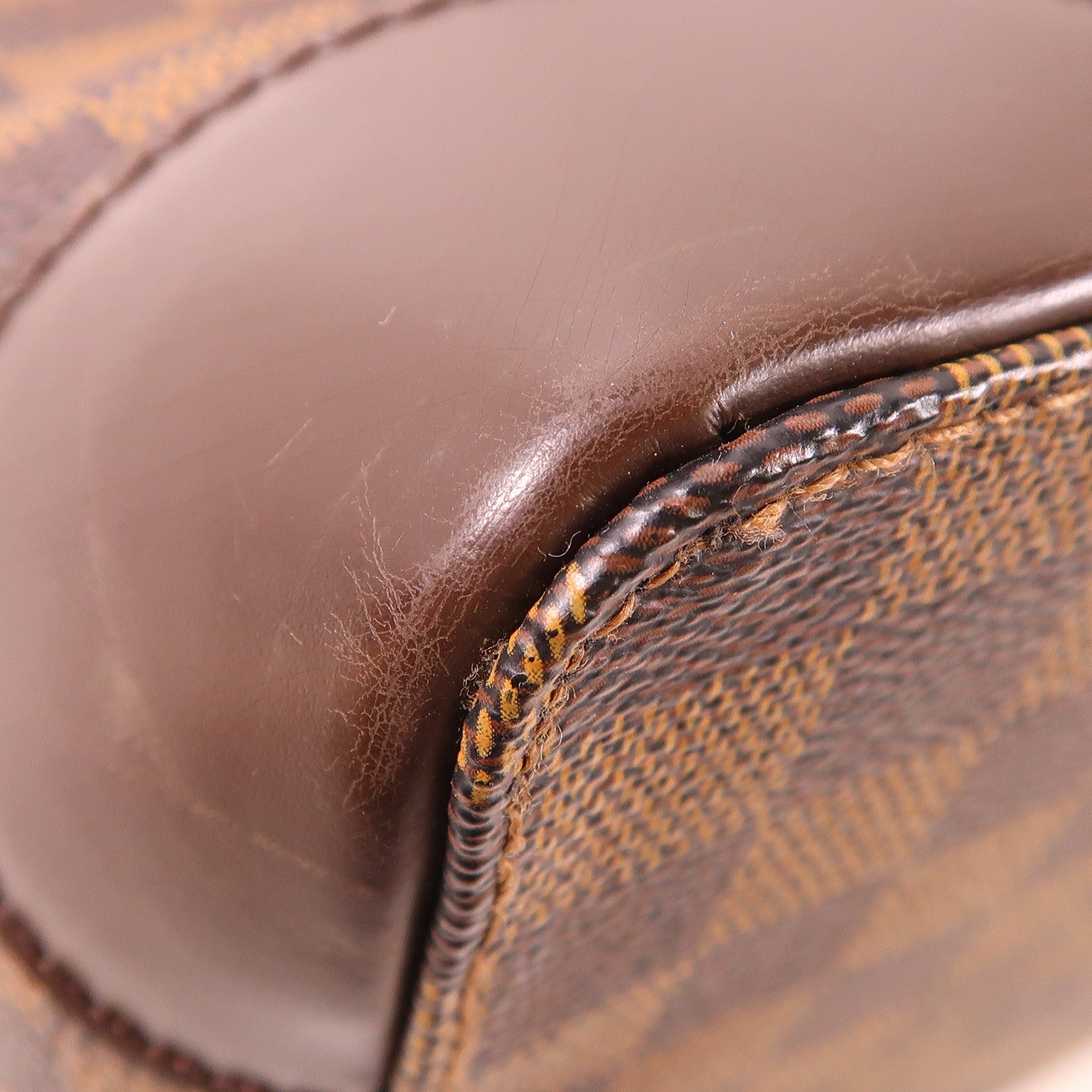 LOUIS VUITTON Damier Hampstead PM金扣手挽袋