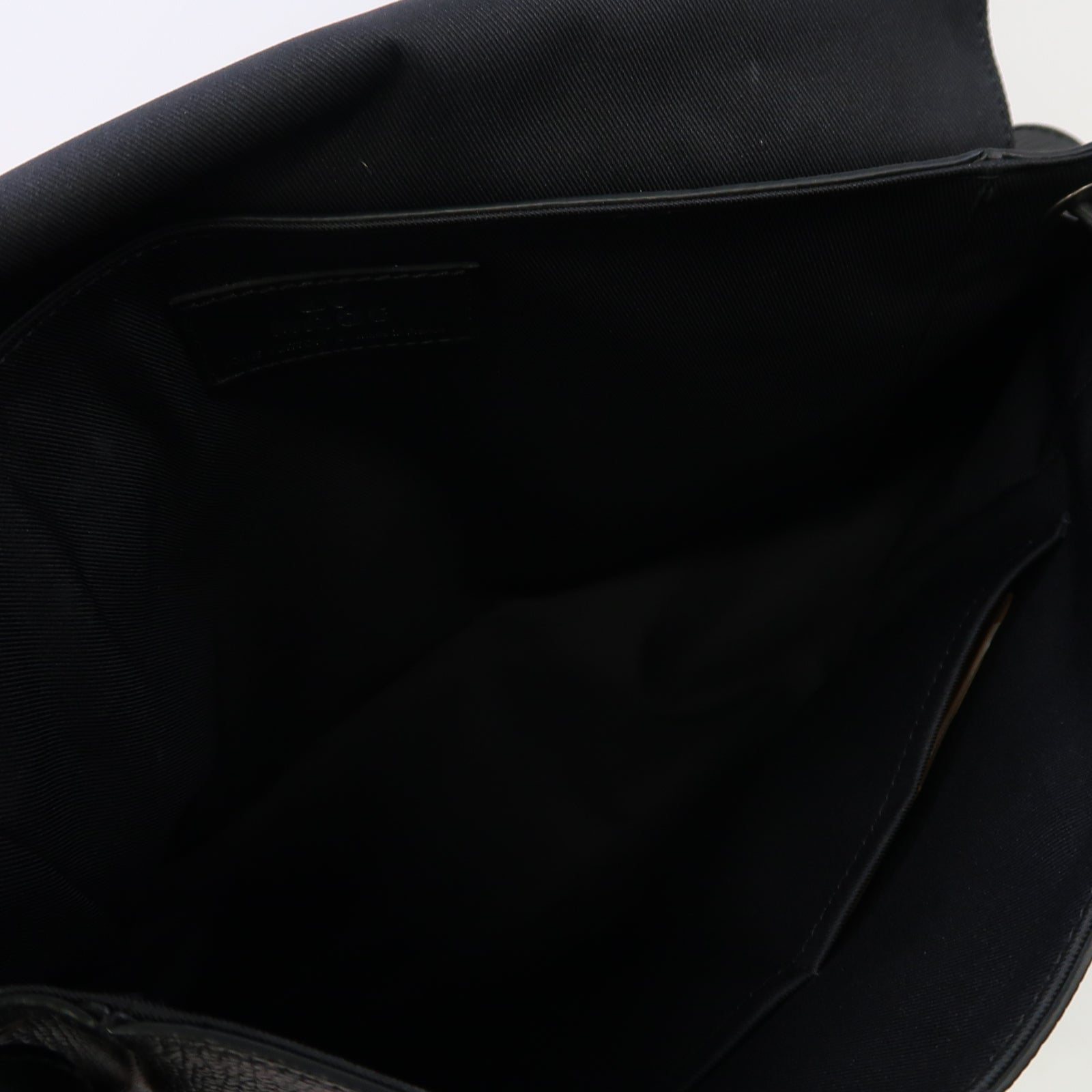 LOUIS VUITTON Monogram Denim/牛皮皮革Besace Tokyo銀扣肩背袋黑色