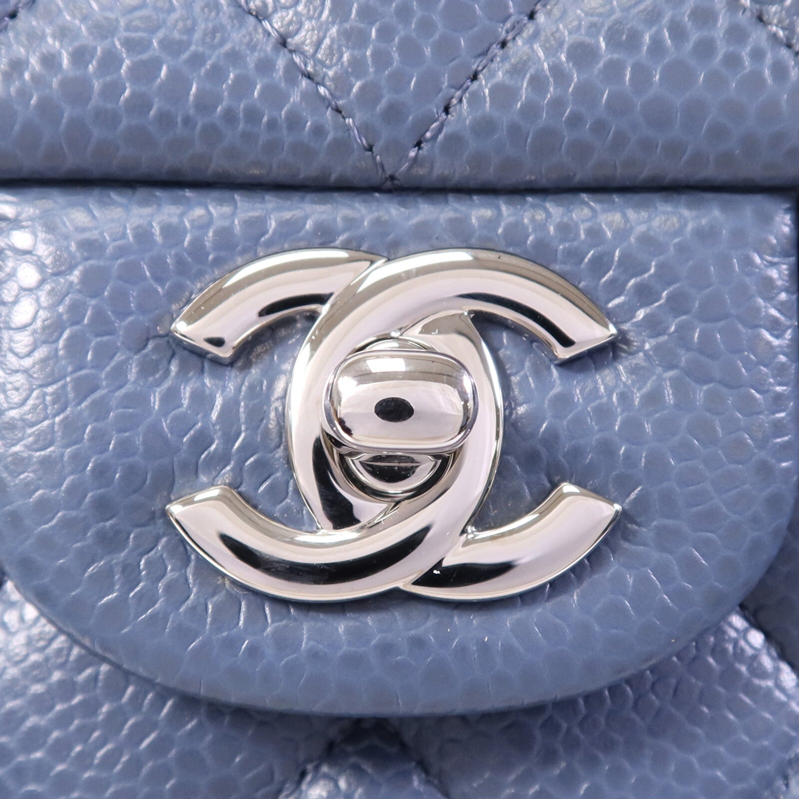 CHANEL 【激減優惠】牛皮皮革Tote Bag銀扣鏈帶肩背袋