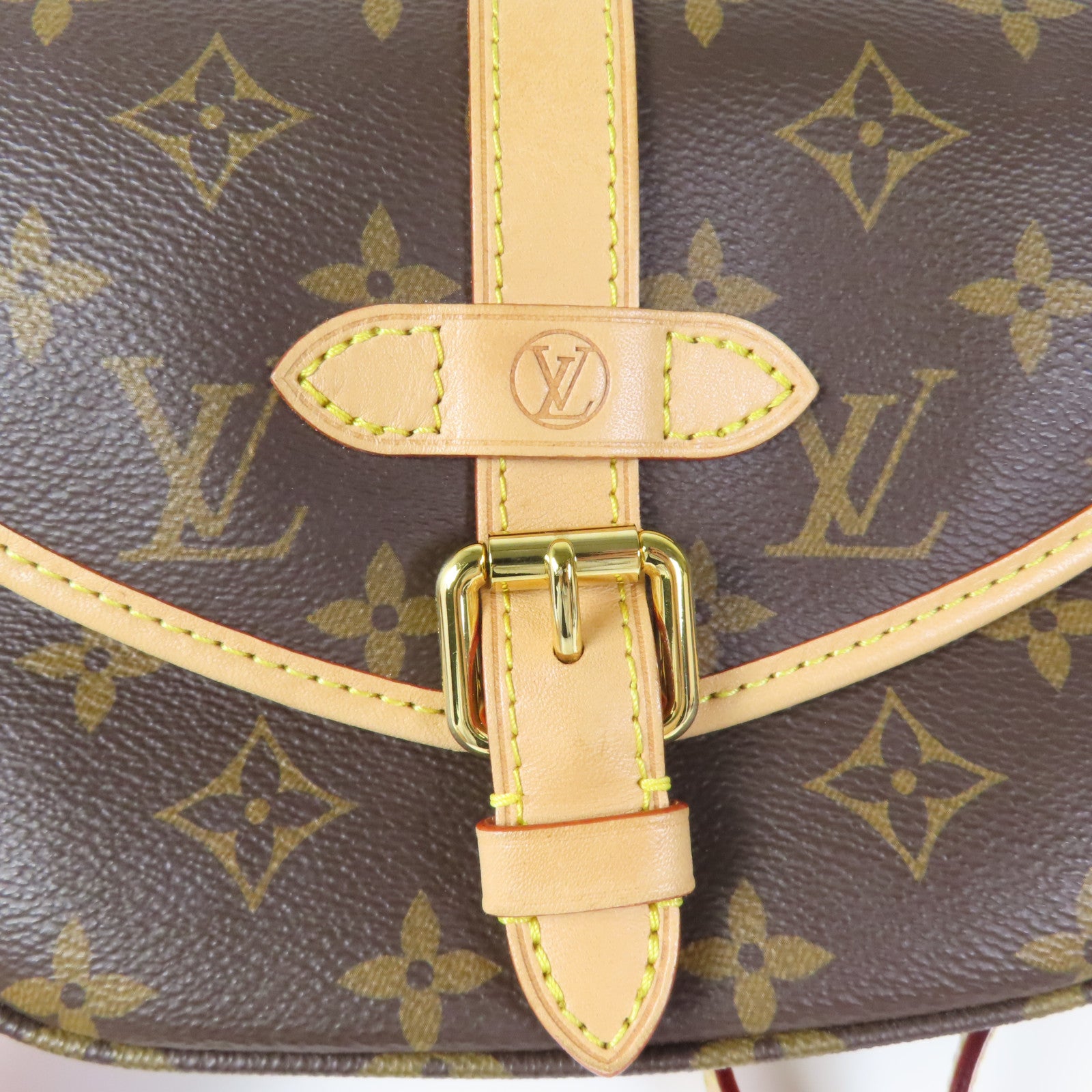 LOUIS VUITTON Monogram Saumur BB金扣手挽肩背兩用袋