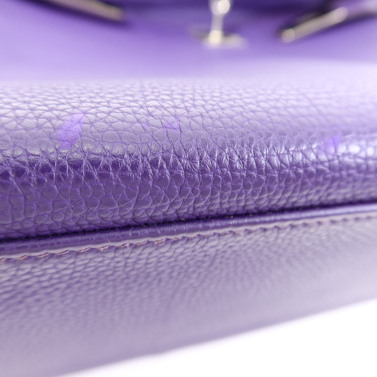HERMES Togo皮革Kelly 35銀扣手挽肩背兩用袋Iris
