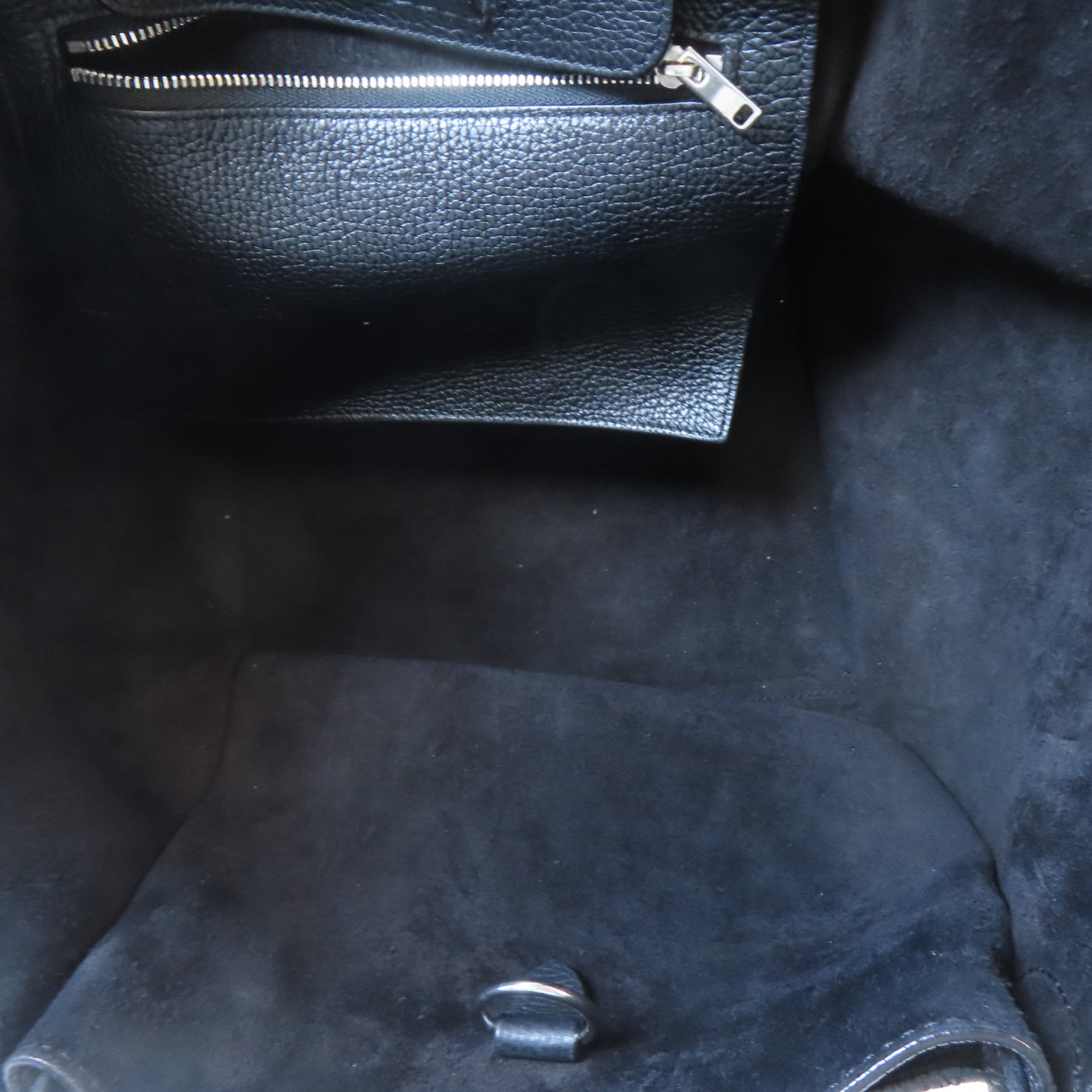 CELINE 牛皮皮革Shoulder Bag銀扣手挽肩背兩用袋黑色