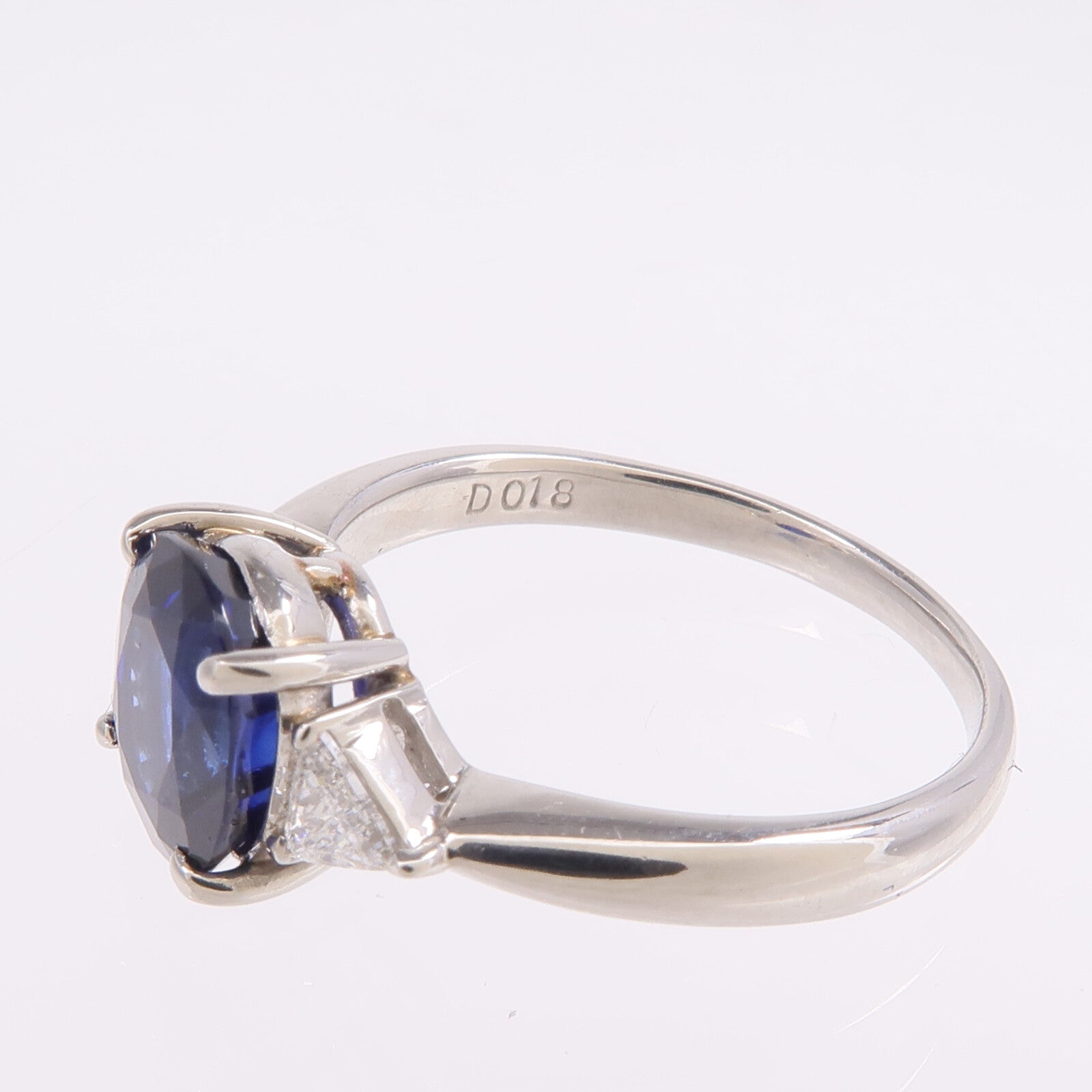 JEWELRY PT900鉑金Sapphire Diamond Ring藍寶石/鑽石戒指