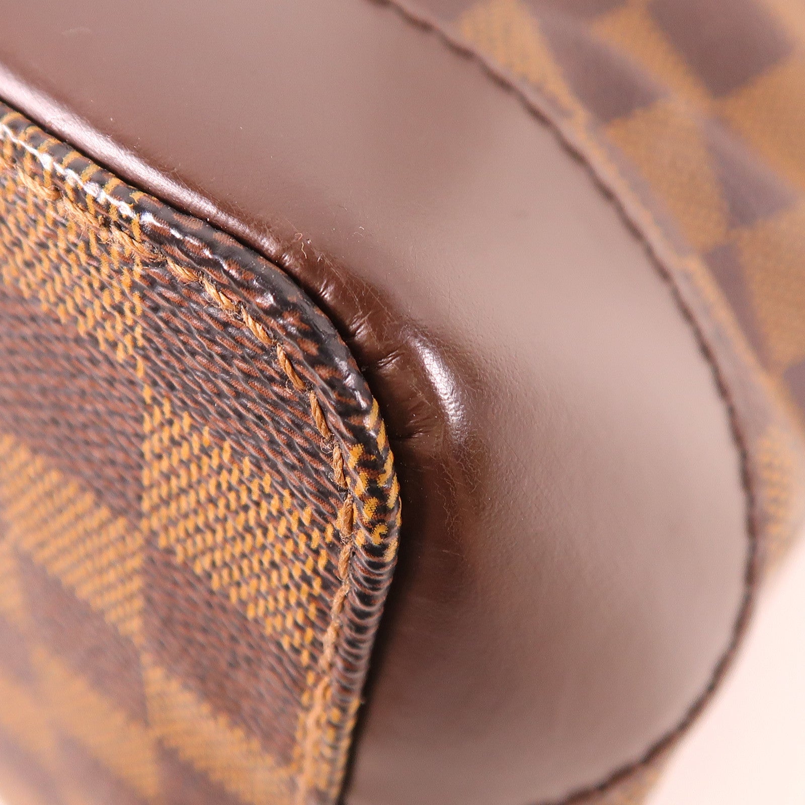 LOUIS VUITTON Damier Hampstead PM金扣手挽袋