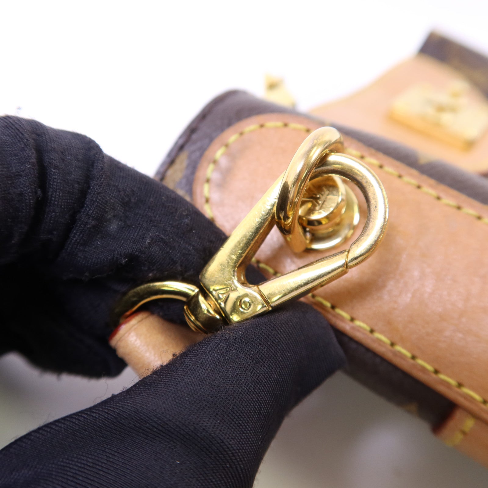 LOUIS VUITTON Monogram Duffle金扣手挽肩背兩用袋棕色