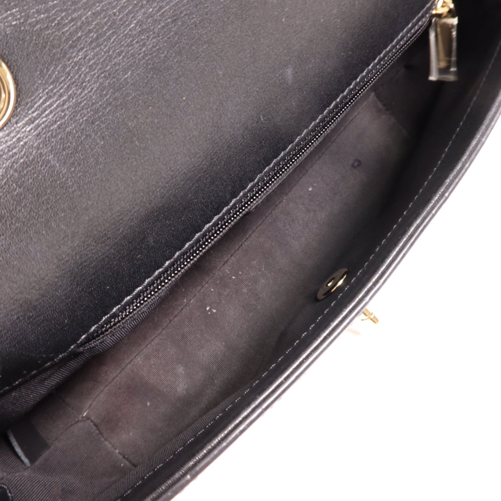 CHANEL 牛皮皮革Chain Shoulder金扣鏈帶肩背袋