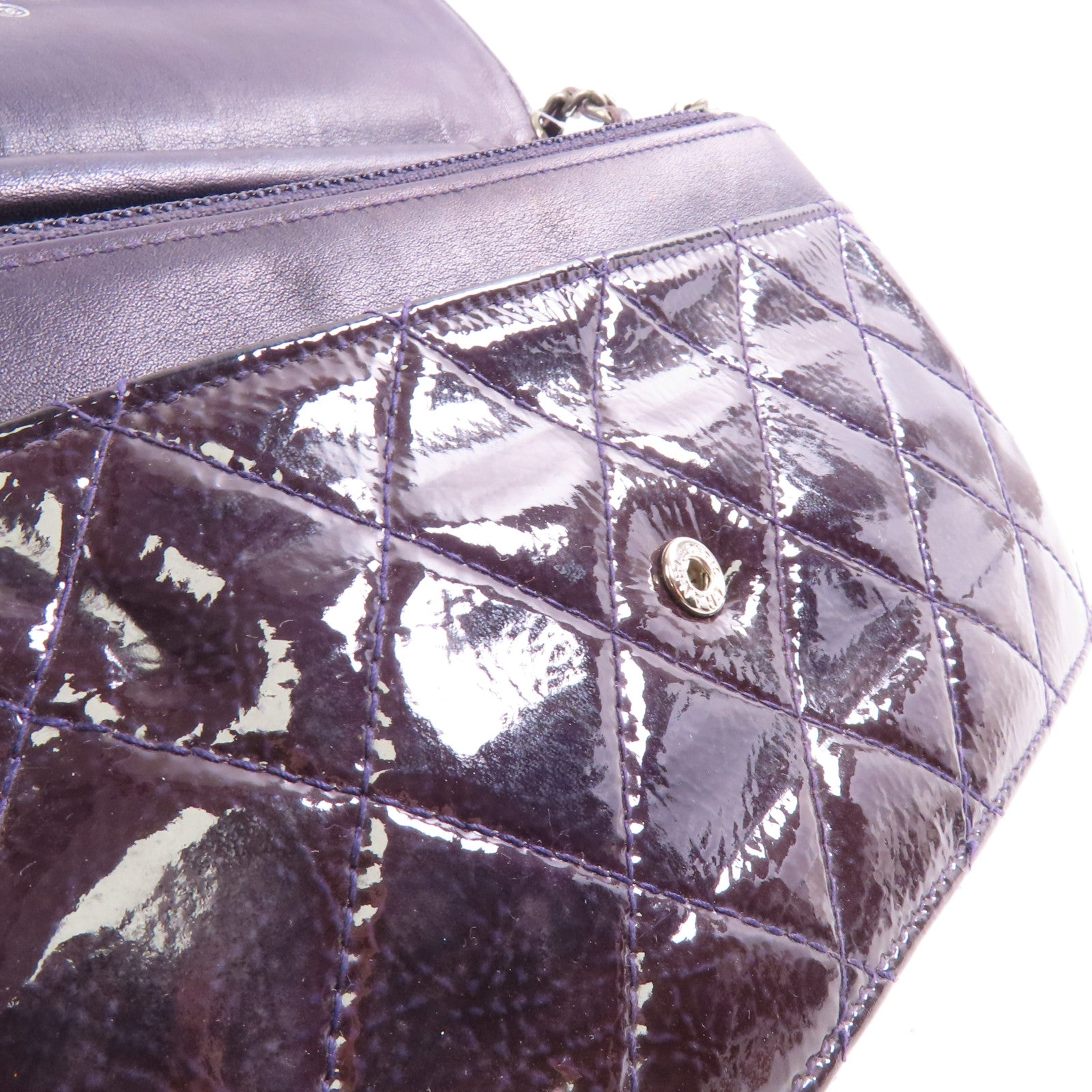 CHANEL 【激減優惠】漆皮皮革2.55 Wallet On Chain鏈帶肩背袋