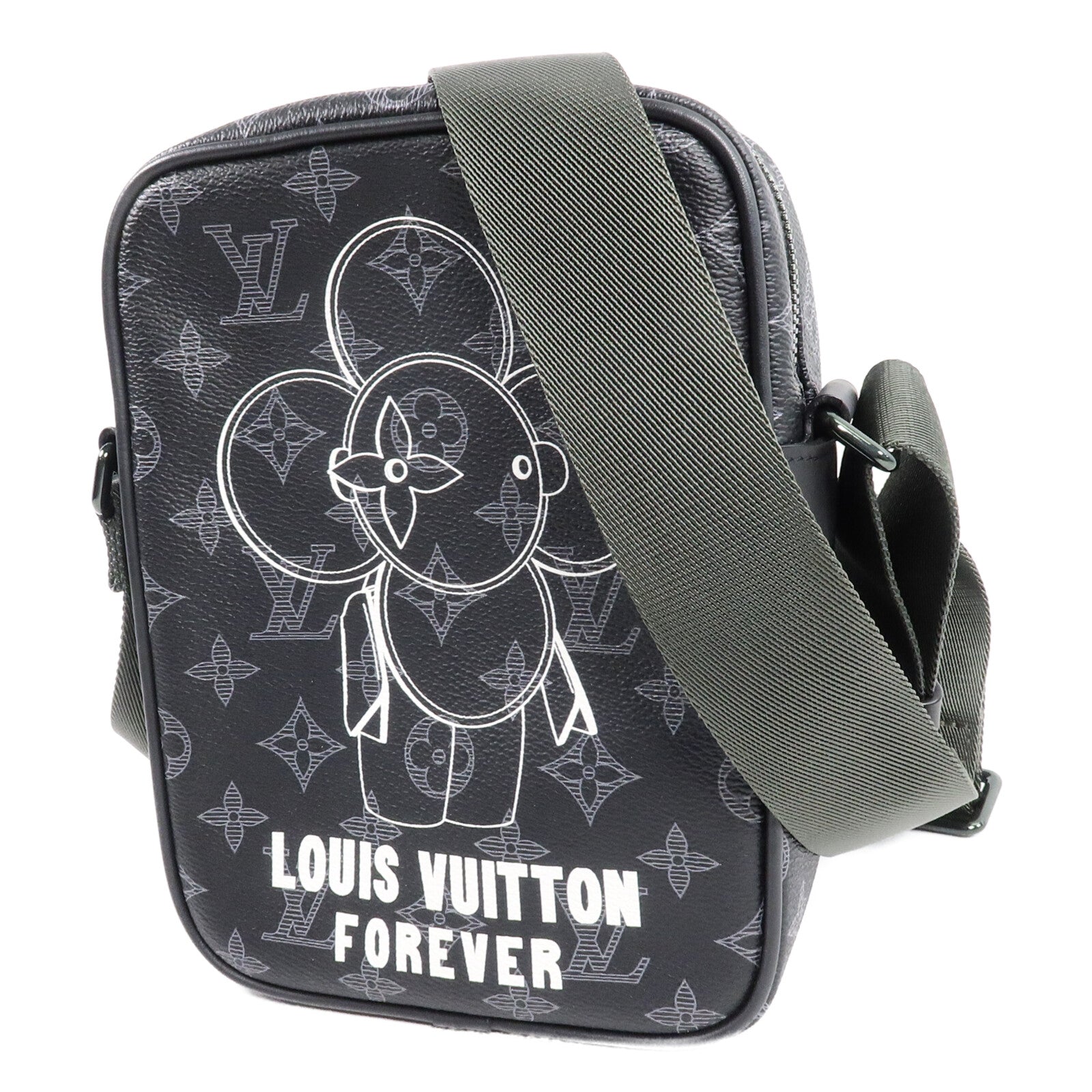 LOUIS VUITTON Monogram Eclipse Vivienne Danube PM肩背袋