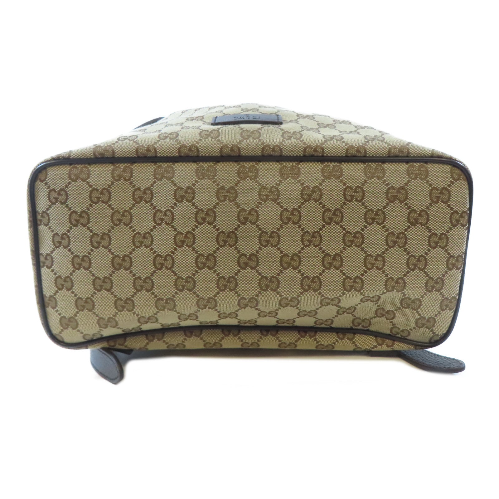 GUCCI 帆布Drawstring Backpack銀扣背包啡色