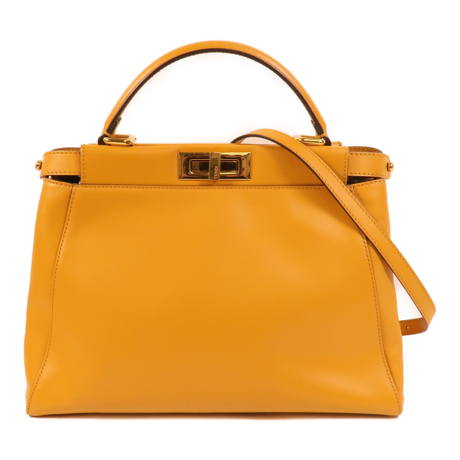 FENDI 牛皮皮革Peekaboo手挽肩背兩用袋