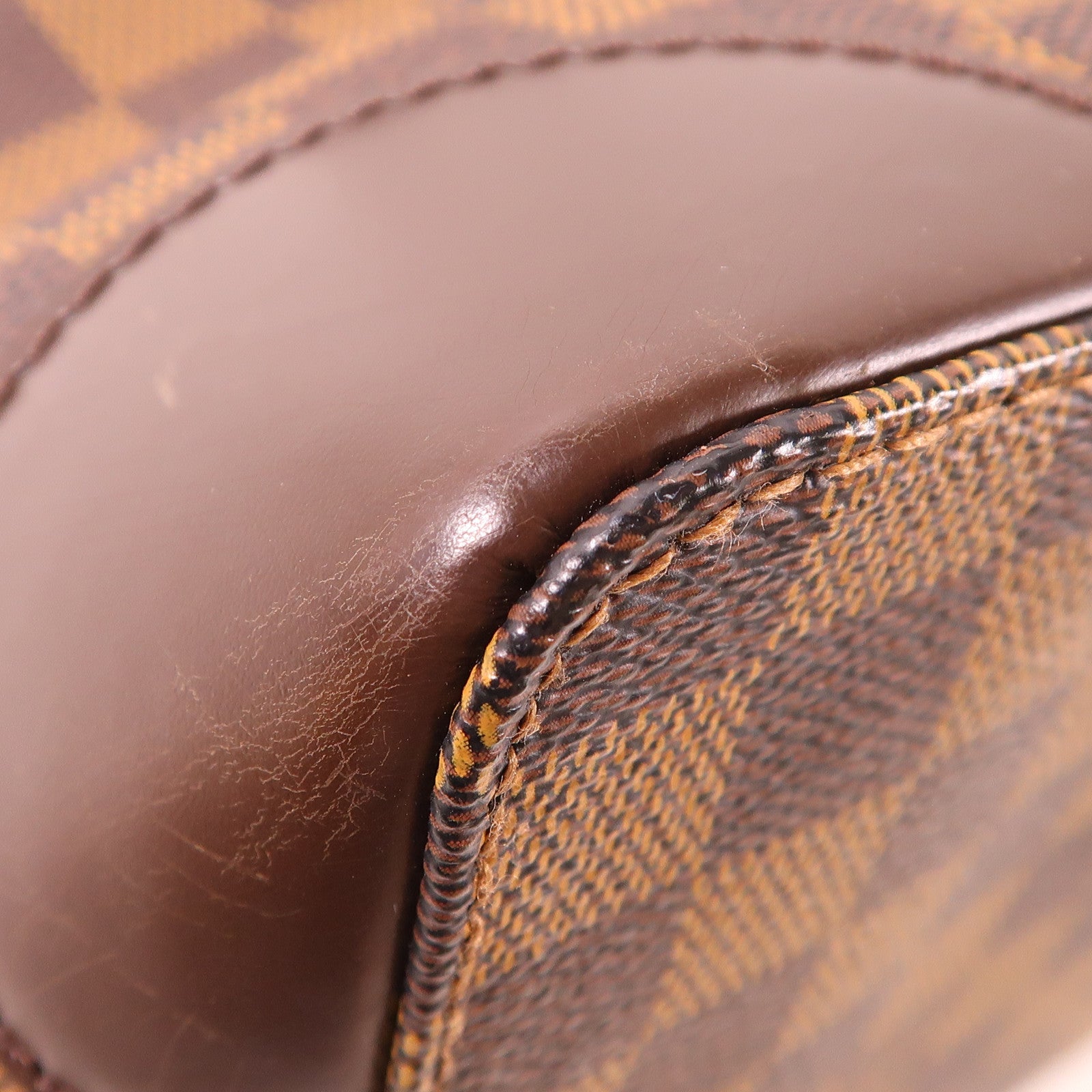 LOUIS VUITTON Damier Hampstead PM金扣手挽袋