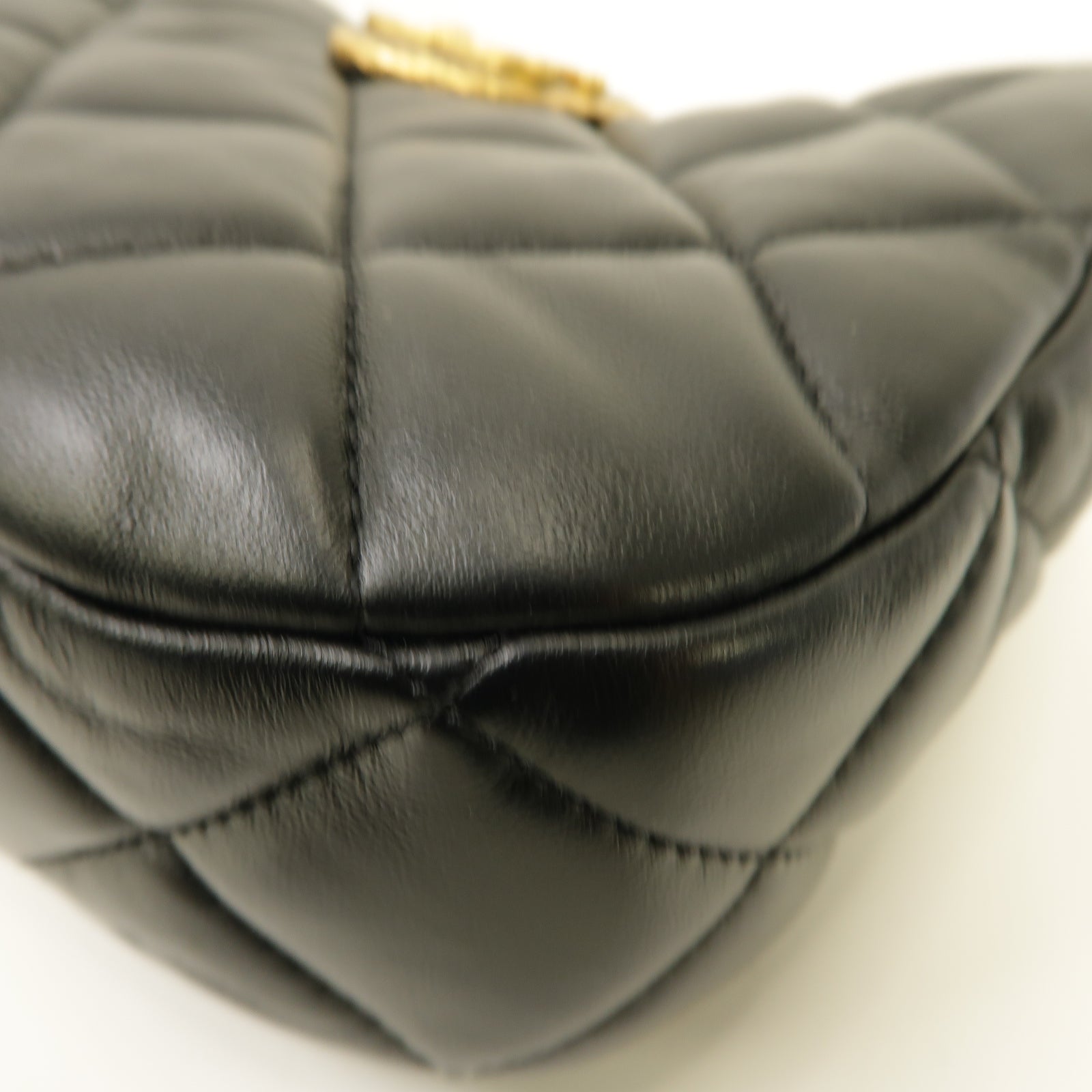 CHANEL 【激減優惠】菱格羊皮皮革Chain Shoulder Bag金扣手挽肩背兩用袋黑色