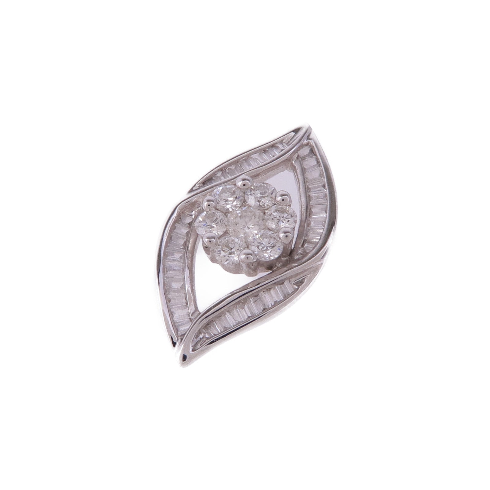 JEWELRY 18K白金Diamond Pendant Top鑽石吊墜