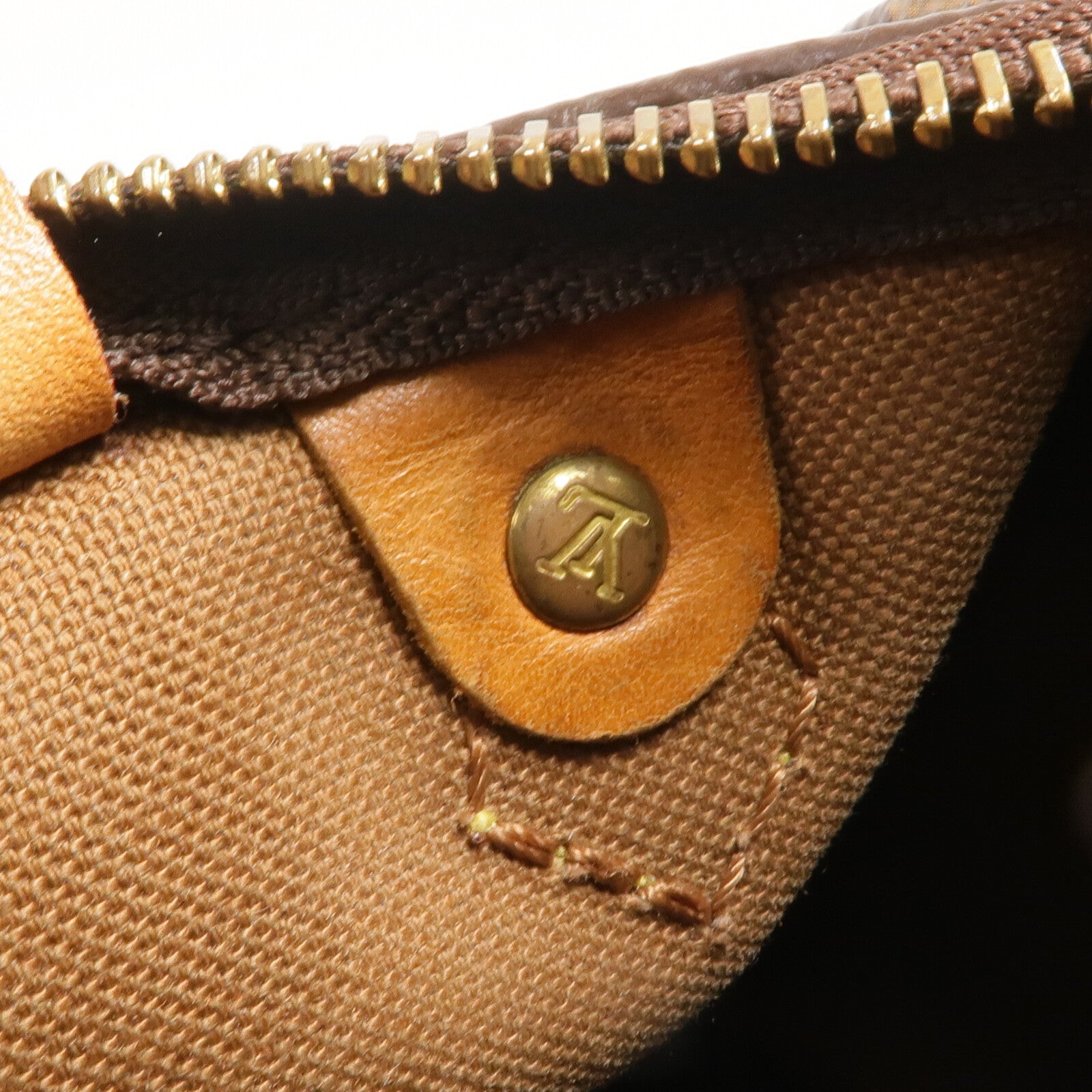 LOUIS VUITTON Monogram Nano Speedy金扣手挽肩背兩用袋棕色