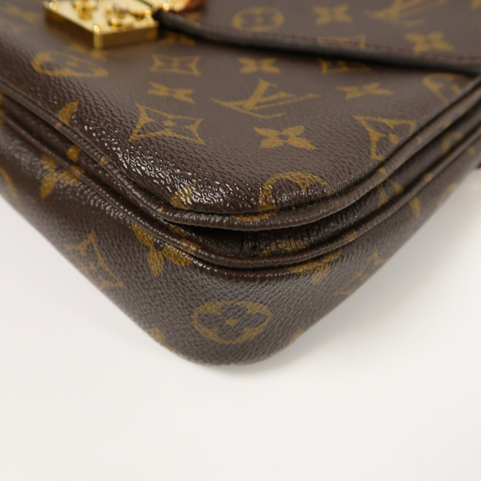 LOUIS VUITTON Monogram Pochette Metis MM金扣手挽肩背兩用袋棕色