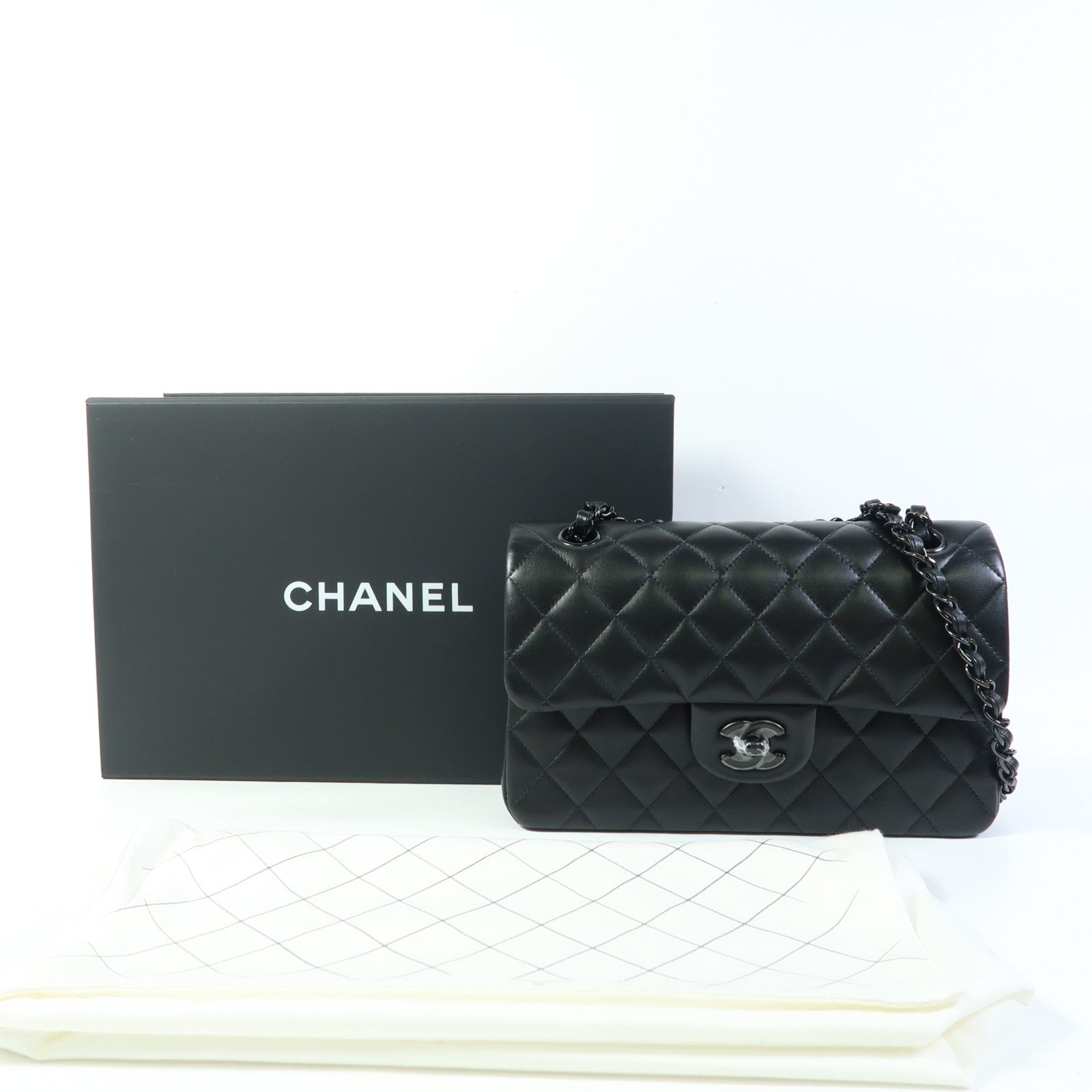 CHANEL 【激減優惠】羊皮皮革Classic 23鏈帶肩背袋