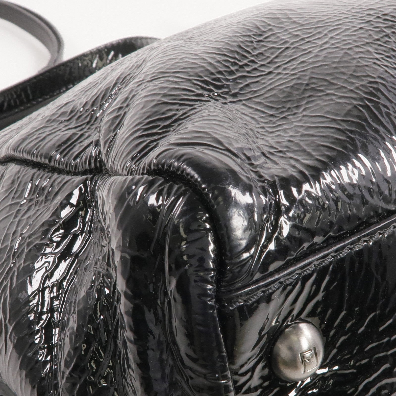 FENDI 漆皮皮革Peekaboo Satchel Bag手挽肩背兩用袋