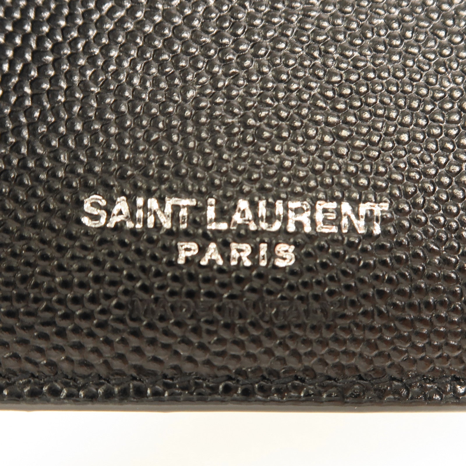 SAINT LAURENT 牛皮皮革Wallet銀扣錢包