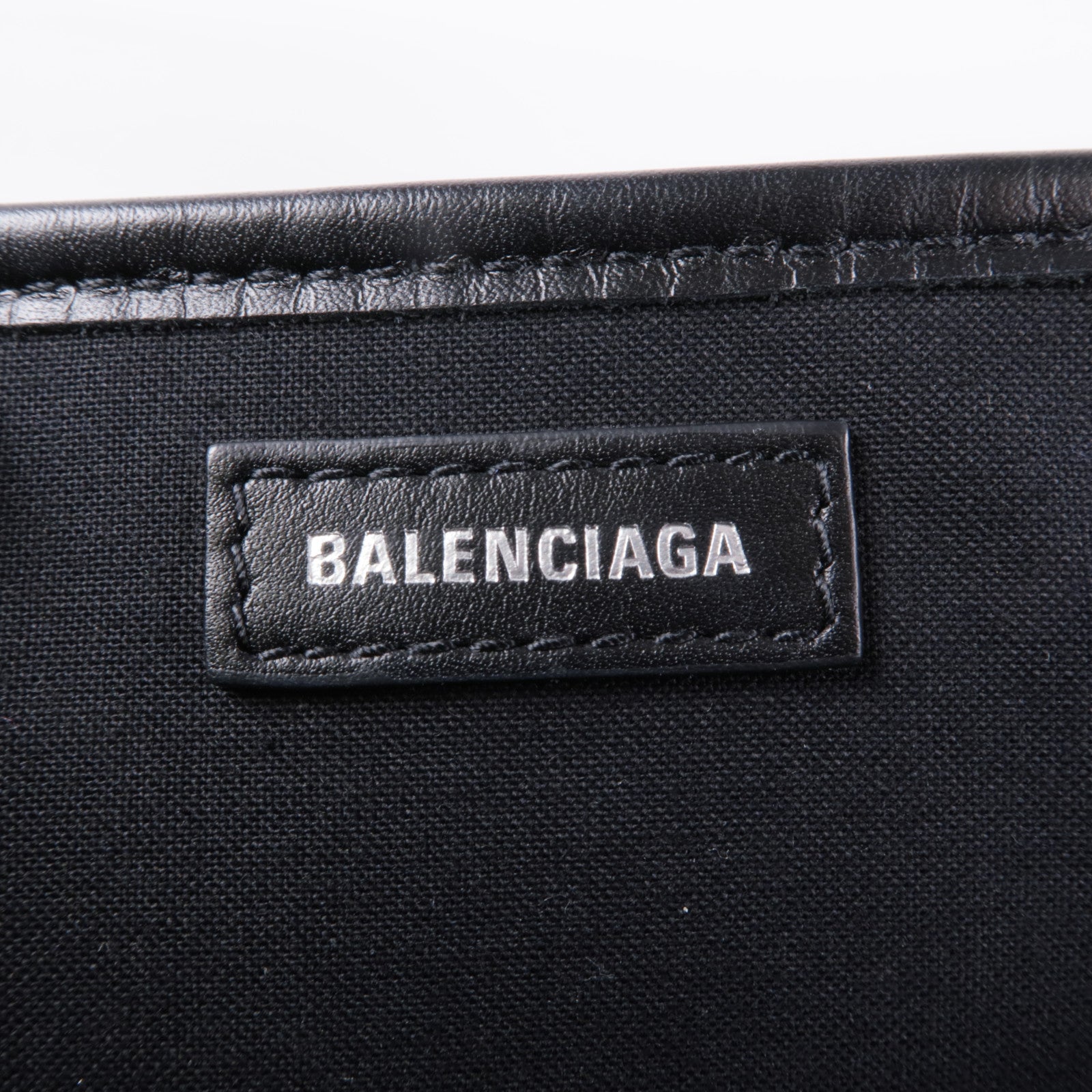 BALENCIAGA【激減優惠】 牛皮皮革Navy Cabas Logo Tote Bag銀扣手挽袋