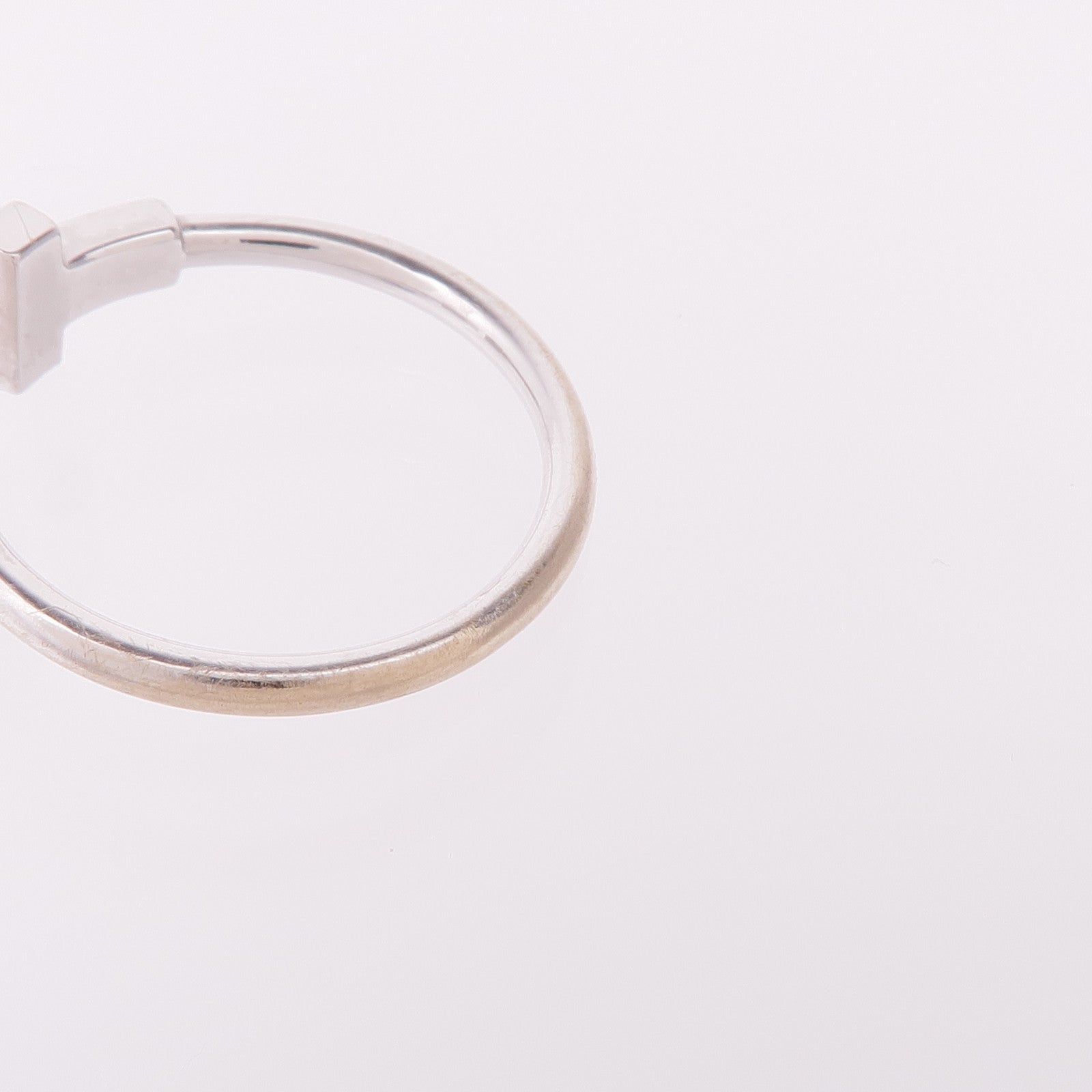 TIFFANY＆CO 18K白金T Wire Diamond Ring鑽石戒指US#6.5