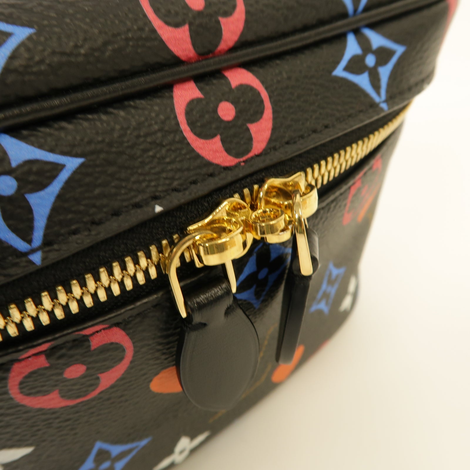LOUIS VUITTON Monogram Game On Vanity PM金扣手挽肩背兩用袋黑色