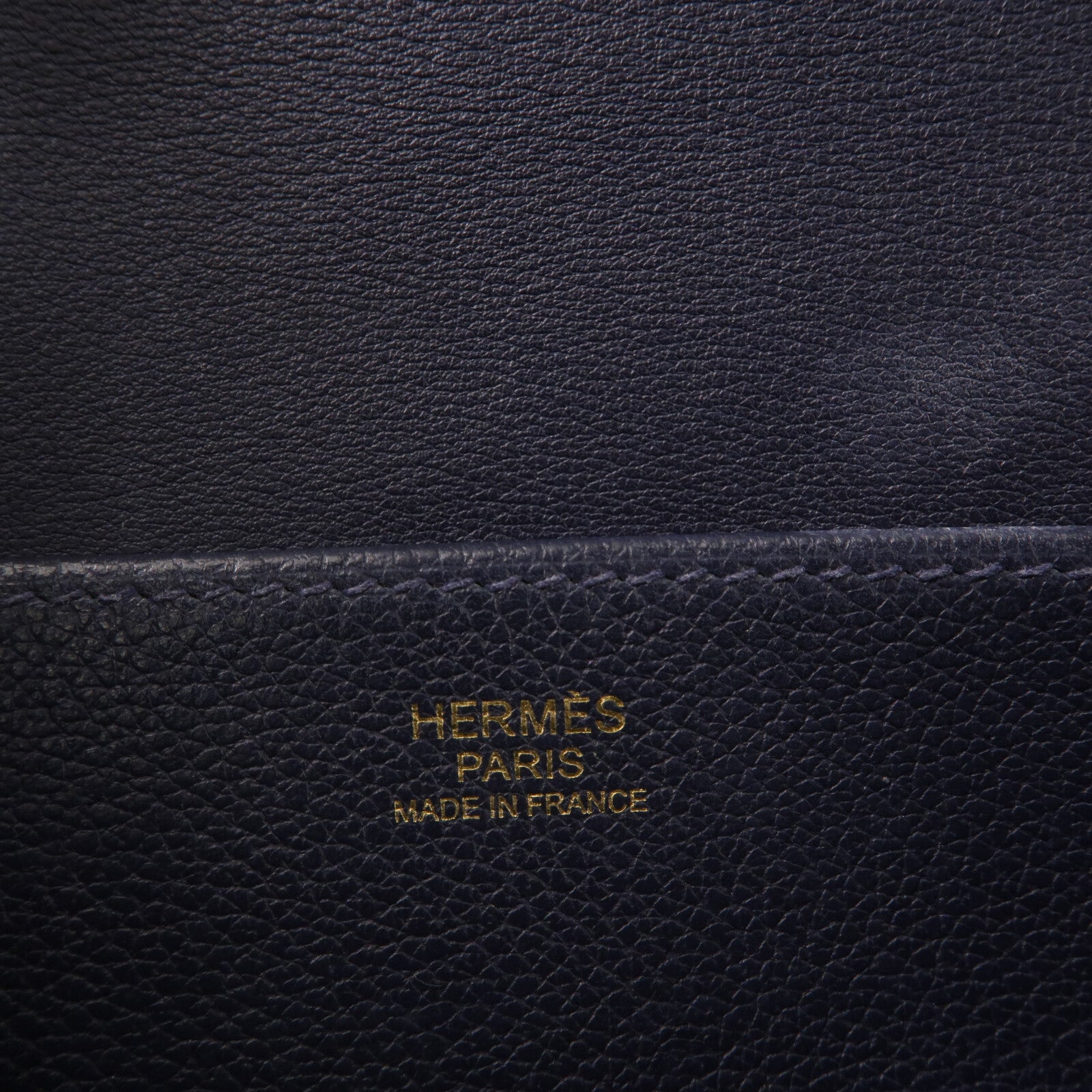 HERMES Evercolor皮革Halzan 25手挽肩背兩用袋Bleu Nuit