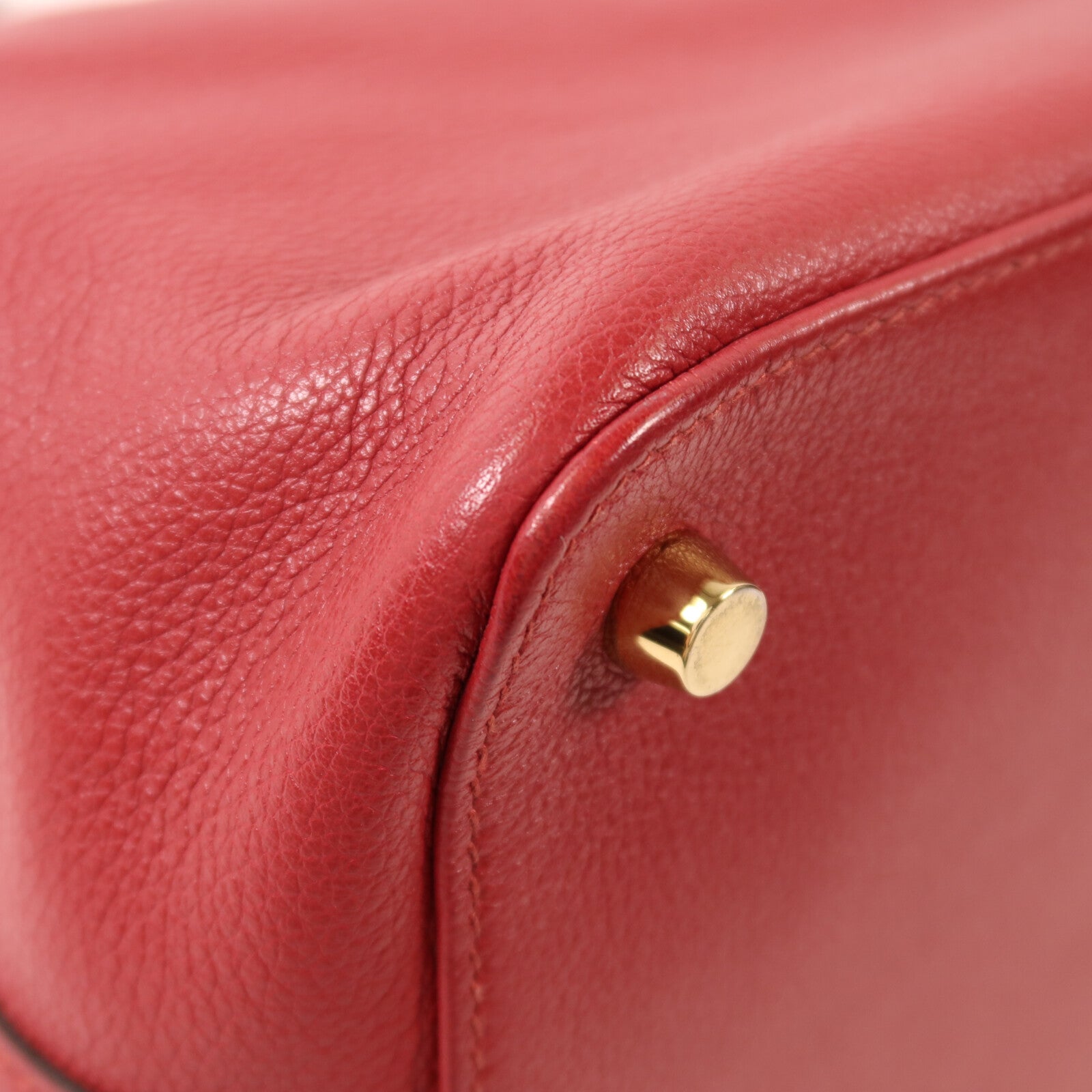 HERMES Evercolor皮革Tool Box 20金扣手挽肩背兩用袋Rouge Grenade