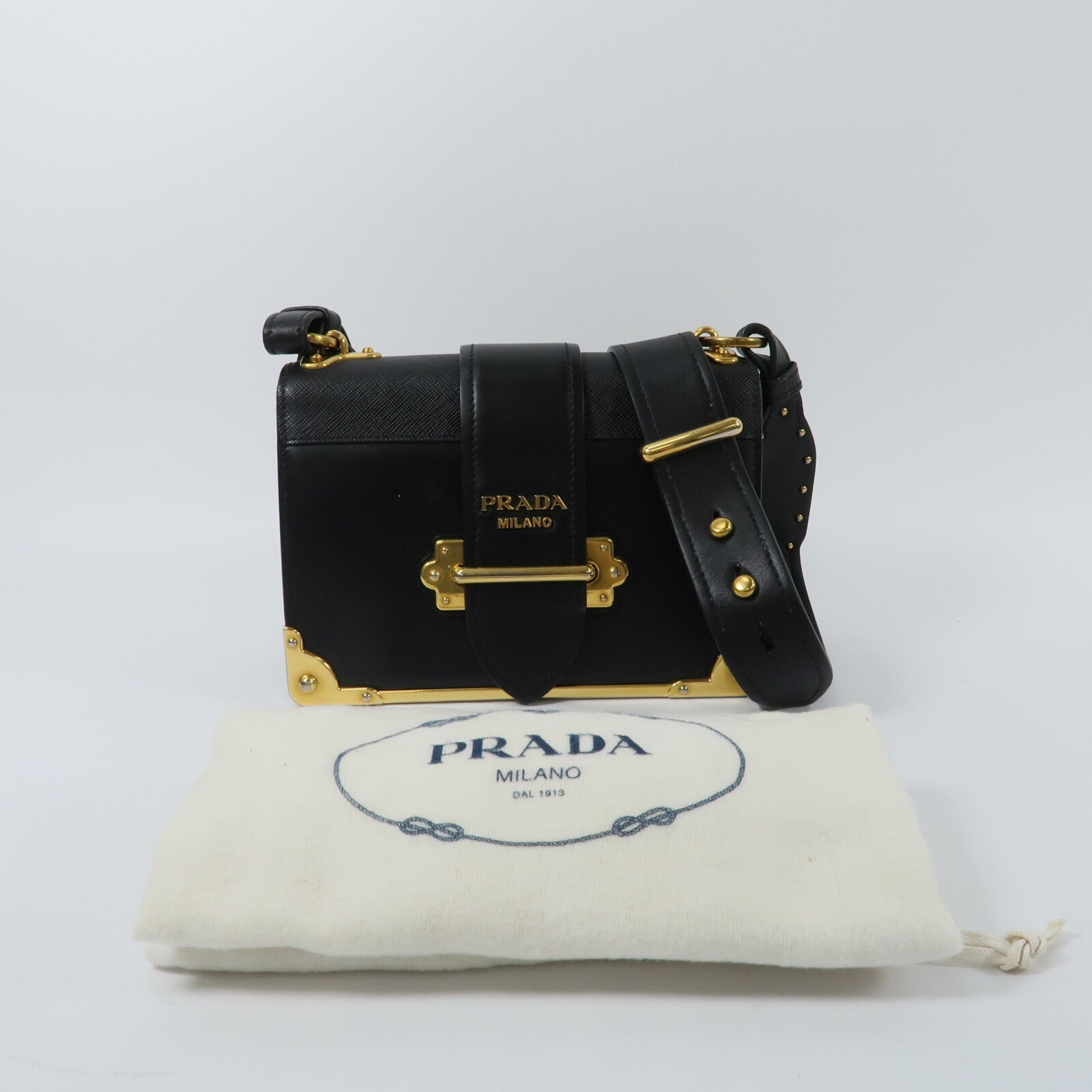 PRADA 牛皮皮革Cahier Shoulder Bag肩背袋