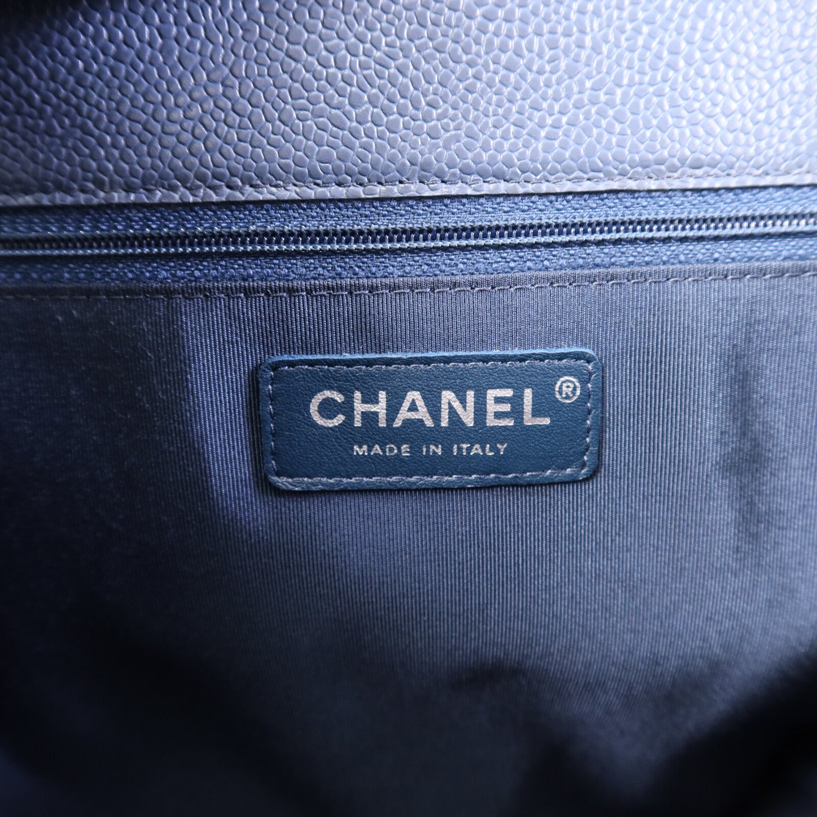CHANEL 【激減優惠】牛皮皮革Tote Bag銀扣鏈帶肩背袋