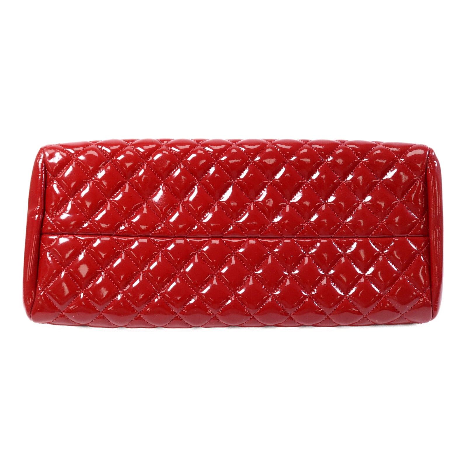 CHANEL 漆皮皮革Chain Shoulder Bag銀扣鏈帶肩背袋