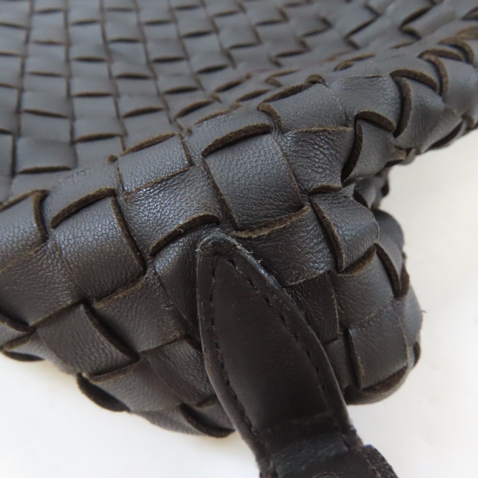BOTTEGA VENETA 皮革Intrecciato Backpack背包啡色