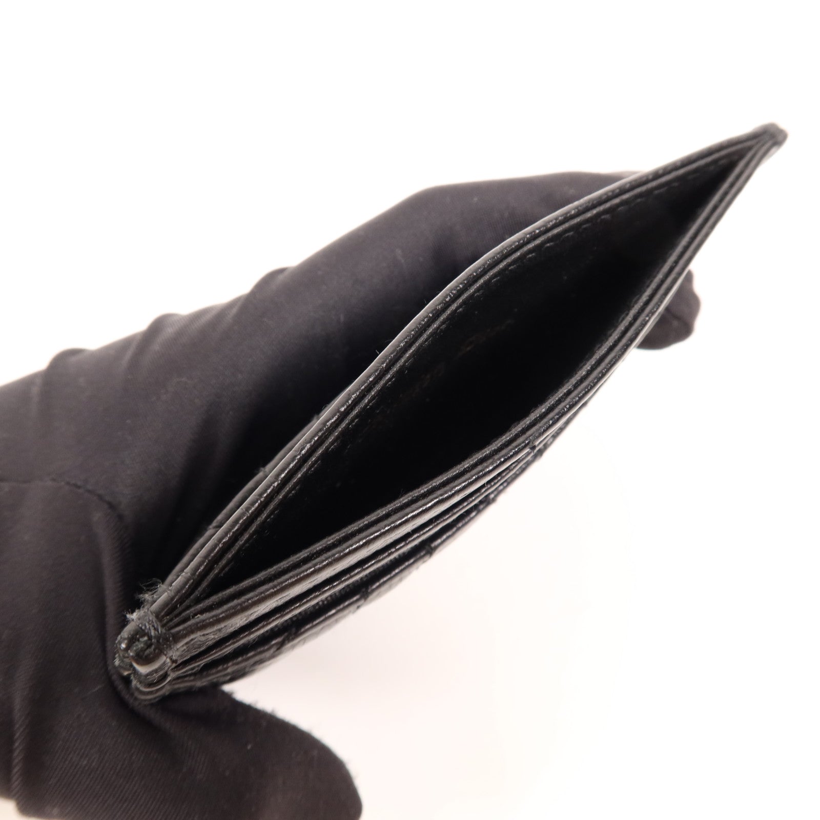 Dior 【萬聖節商品】牛皮皮革Caro Freesia金扣卡片套