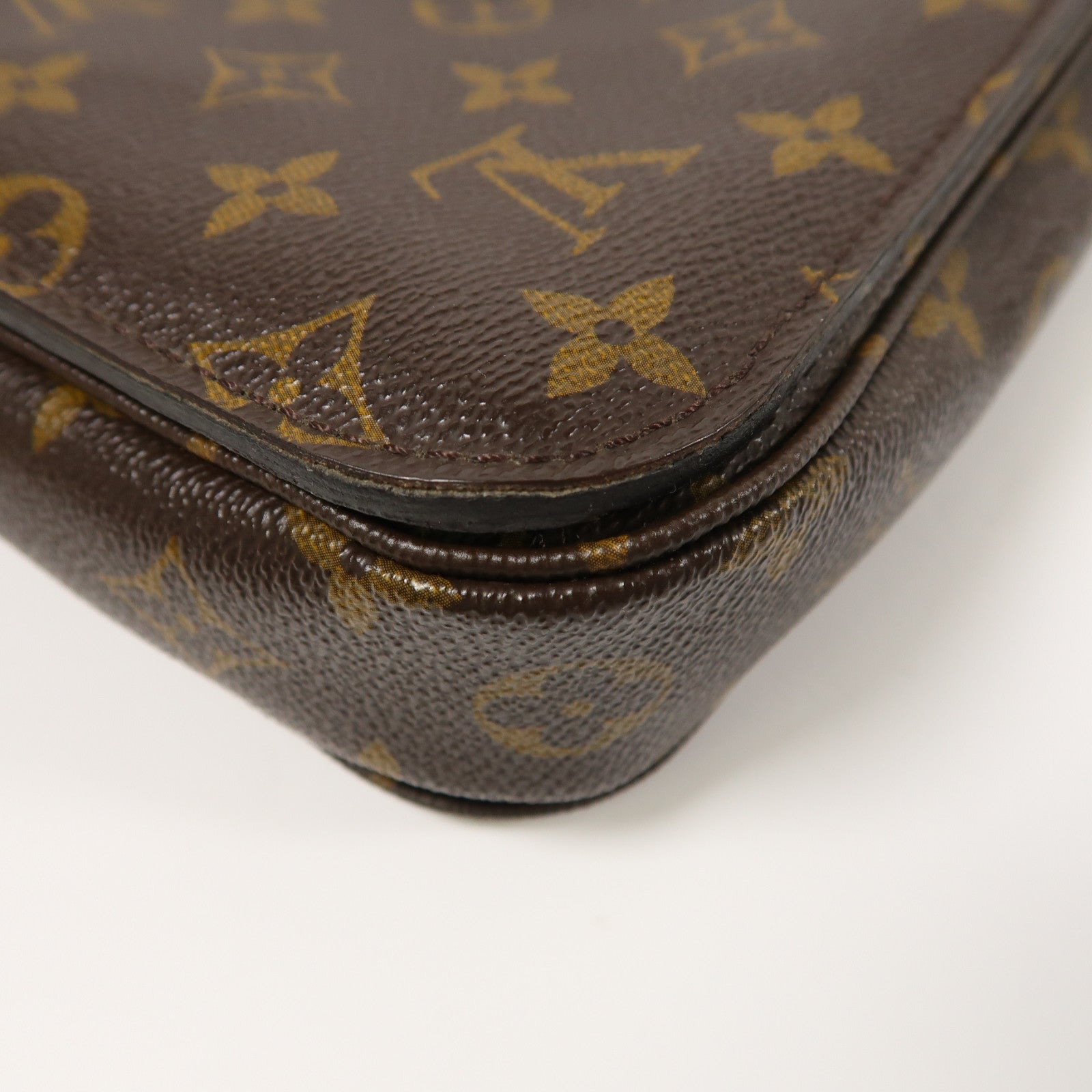 LOUIS VUITTON Monogram Pochette Metis MM金扣手挽肩背兩用袋棕色