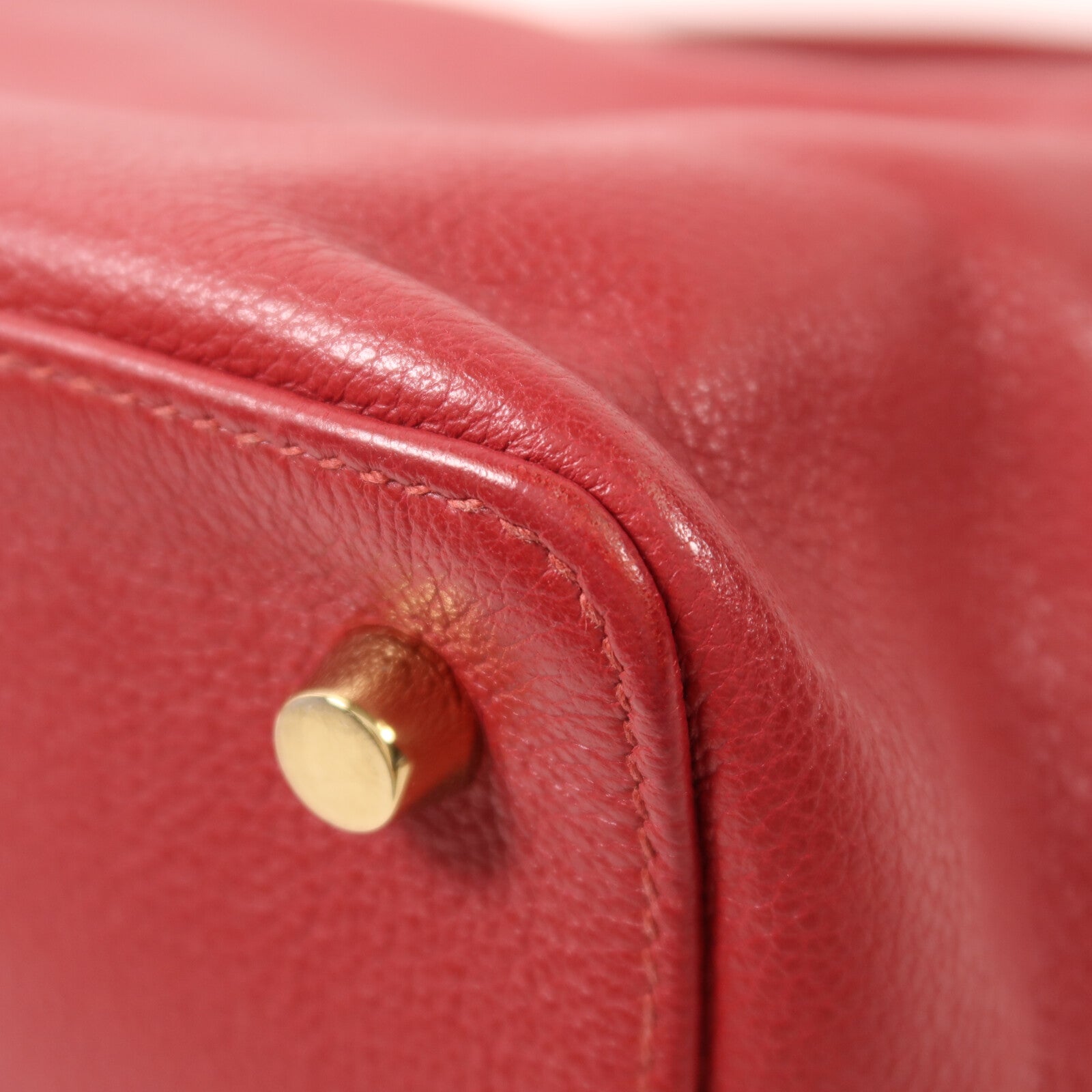 HERMES Evercolor皮革Tool Box 20金扣手挽肩背兩用袋Rouge Grenade
