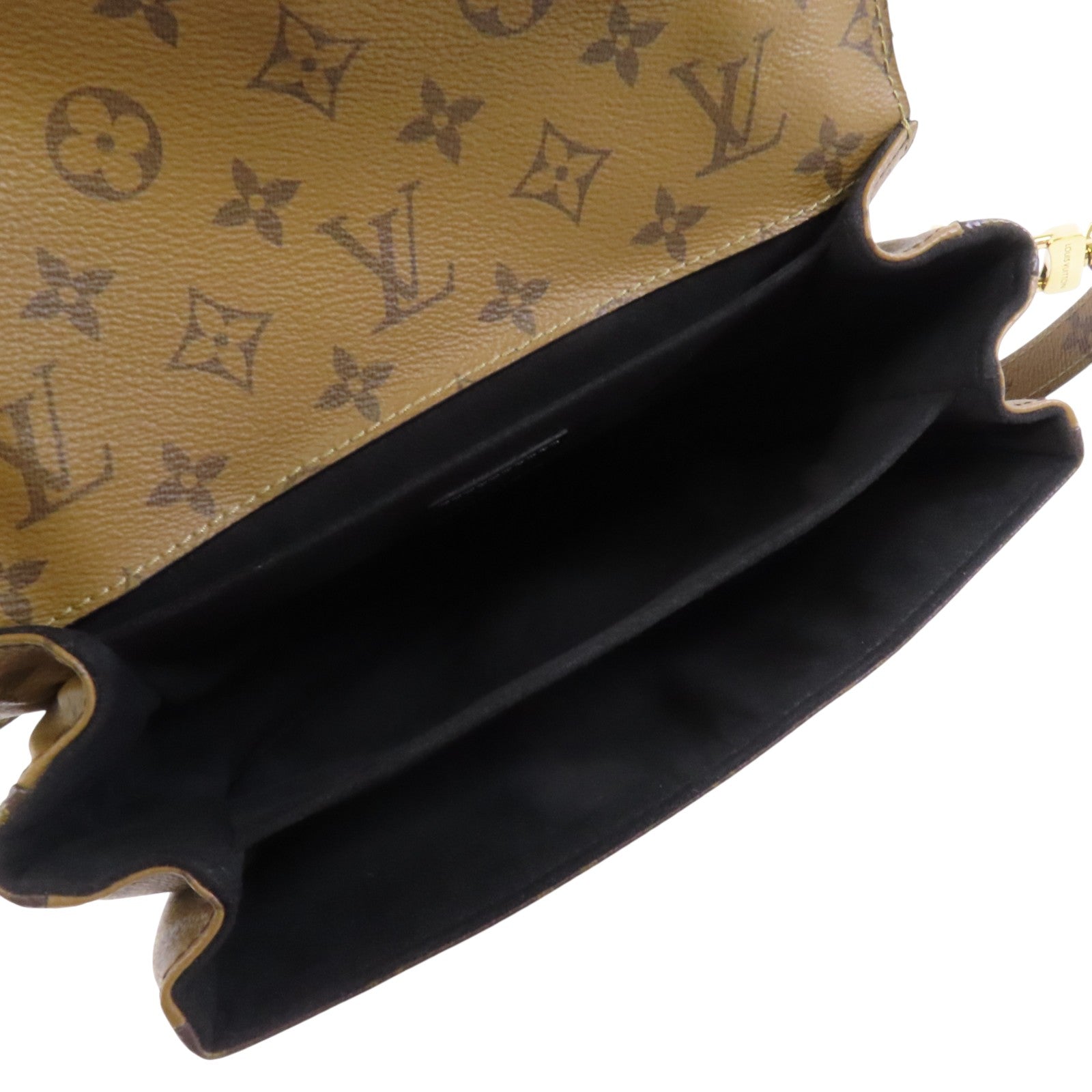 LOUIS VUITTON Monogram Reverse Pochette Metis金扣手挽肩背兩用袋