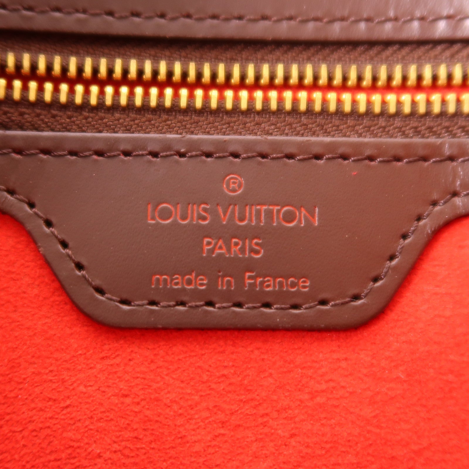 LOUIS VUITTON Damier Hampstead PM金扣手挽袋