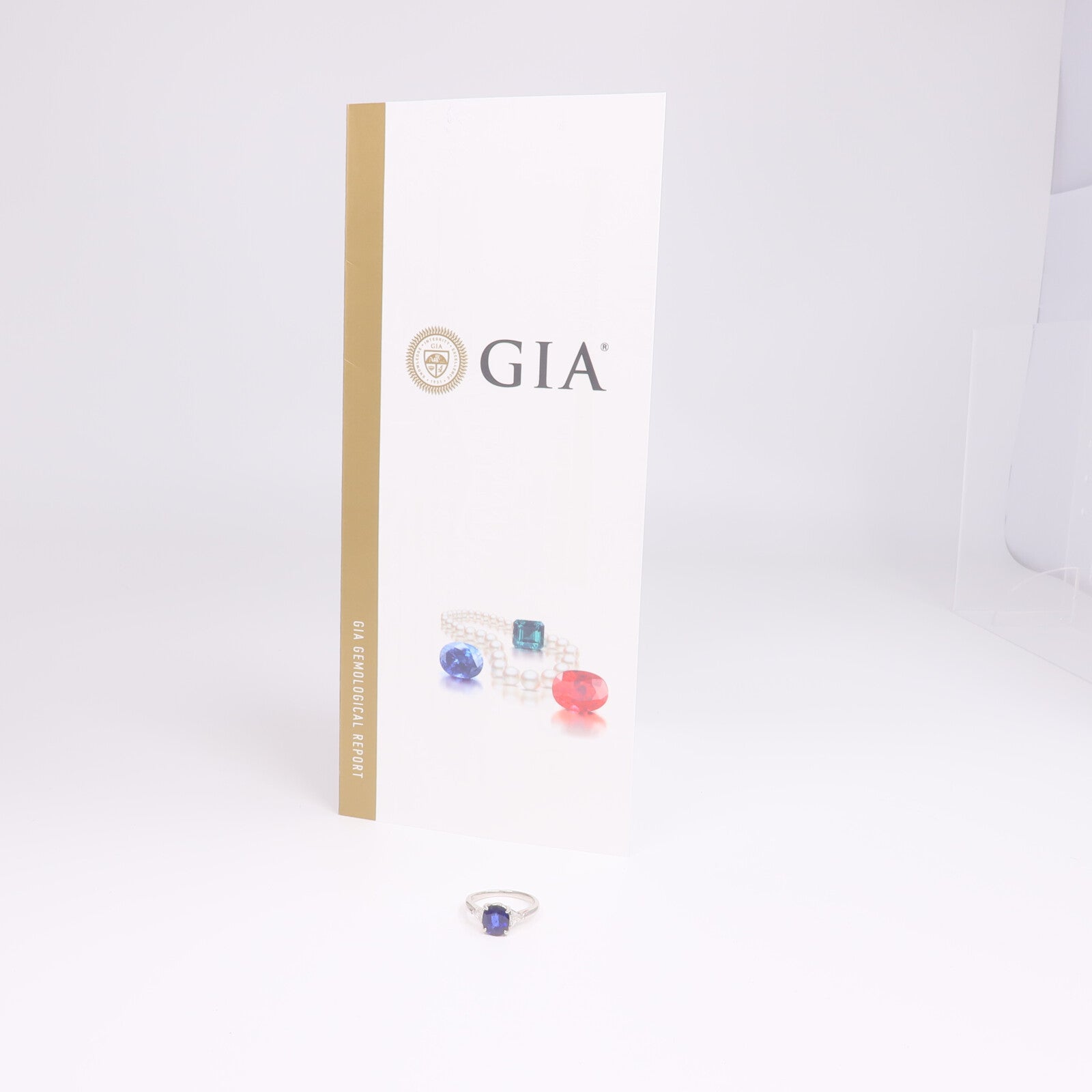 JEWELRY PT900鉑金Sapphire Diamond Ring藍寶石/鑽石戒指