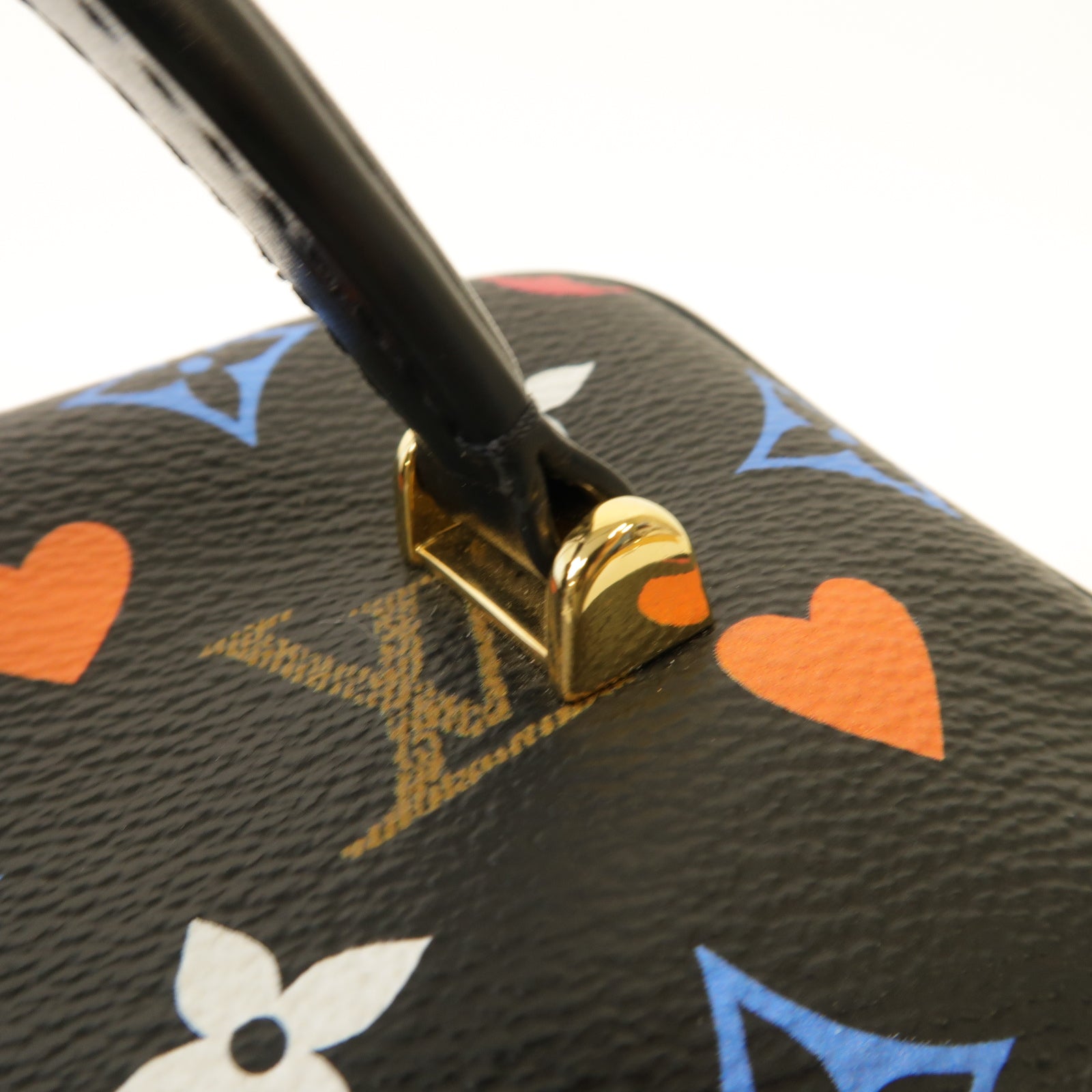 LOUIS VUITTON Monogram Game On Vanity PM金扣手挽肩背兩用袋黑色
