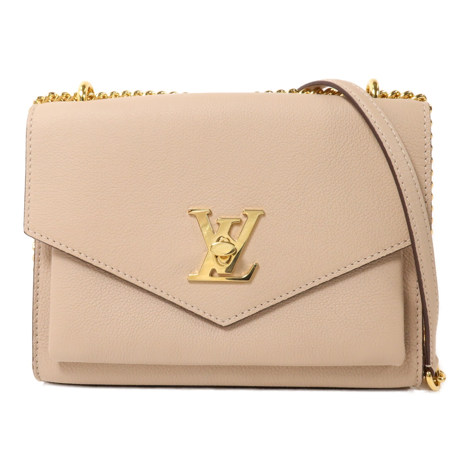 LOUIS VUITTON 牛皮皮革Mylockme Chain Bag鏈帶肩背袋