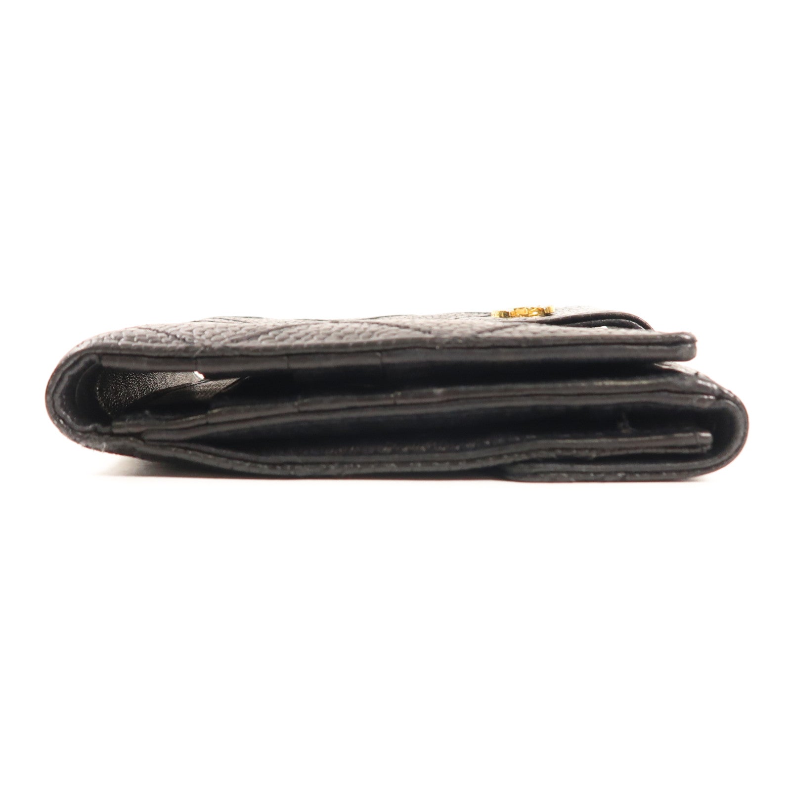 CHANEL 牛皮皮革Wallet金扣錢包