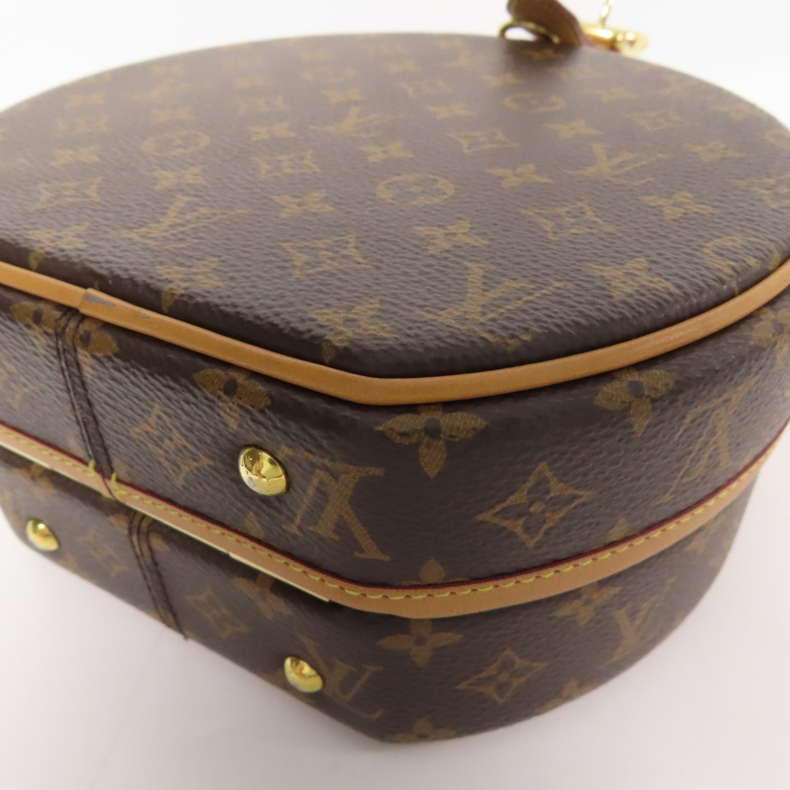 LOUIS VUITTON Monogram Petite Boite Chapeau金扣手挽肩背兩用袋