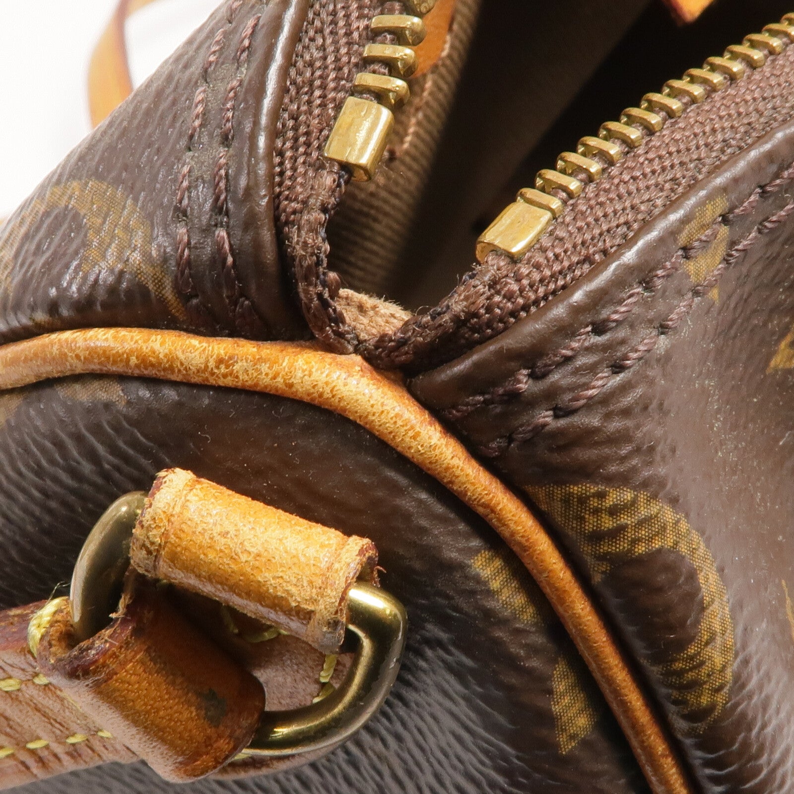 LOUIS VUITTON Monogram Nano Speedy金扣手挽肩背兩用袋棕色