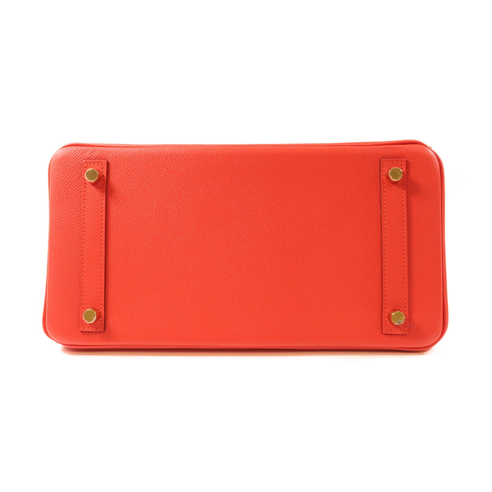 HERMES Epsom皮革Birkin 30銀扣手挽袋S5 Rouge Tomate