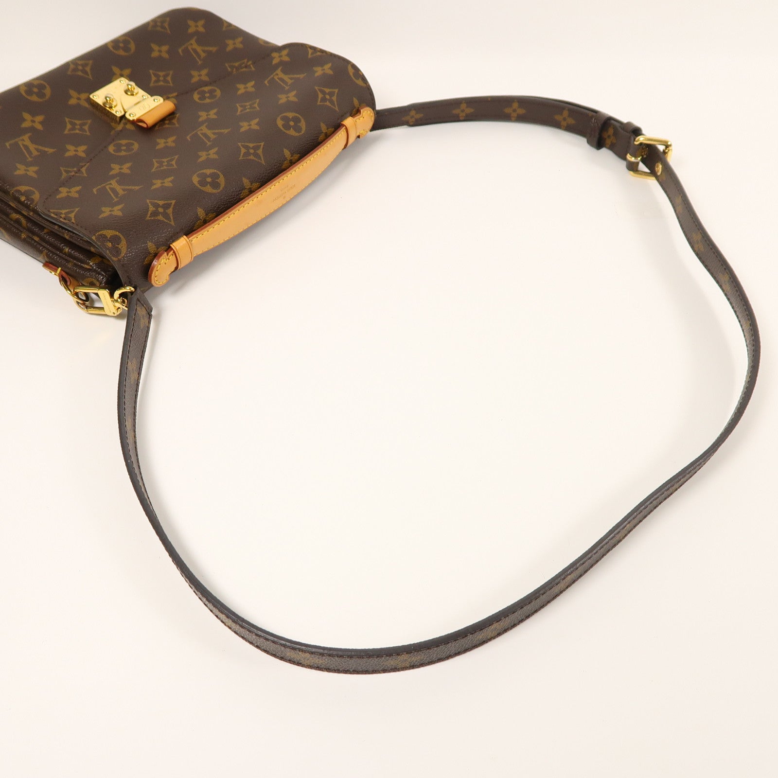 LOUIS VUITTON Monogram Pochette Metis MM金扣手挽肩背兩用袋棕色